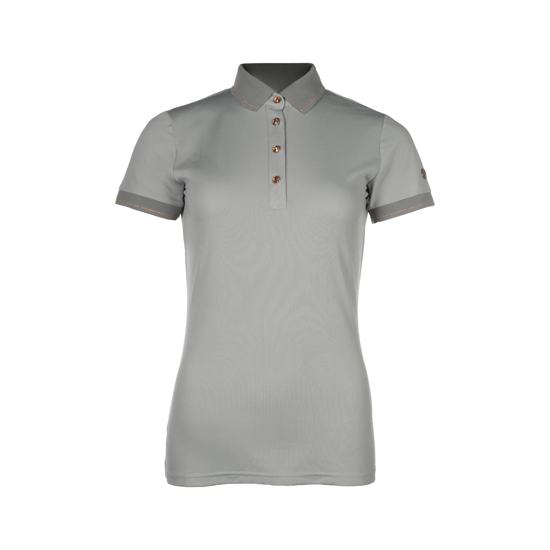 Women's riding polo shirt HKM Rosegold Glamour