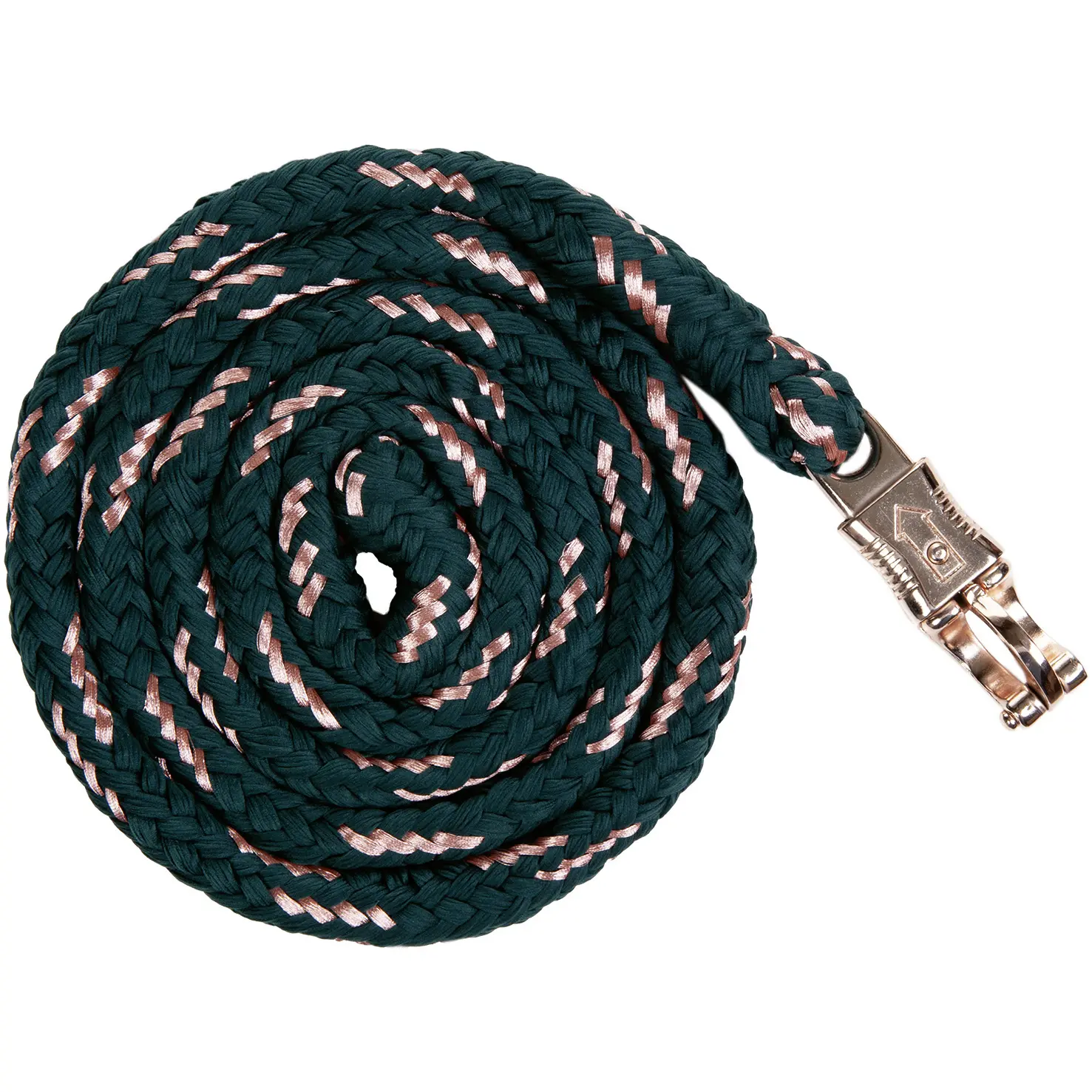 Riding lanyard with anti-panic snap hook HKM Rosegold