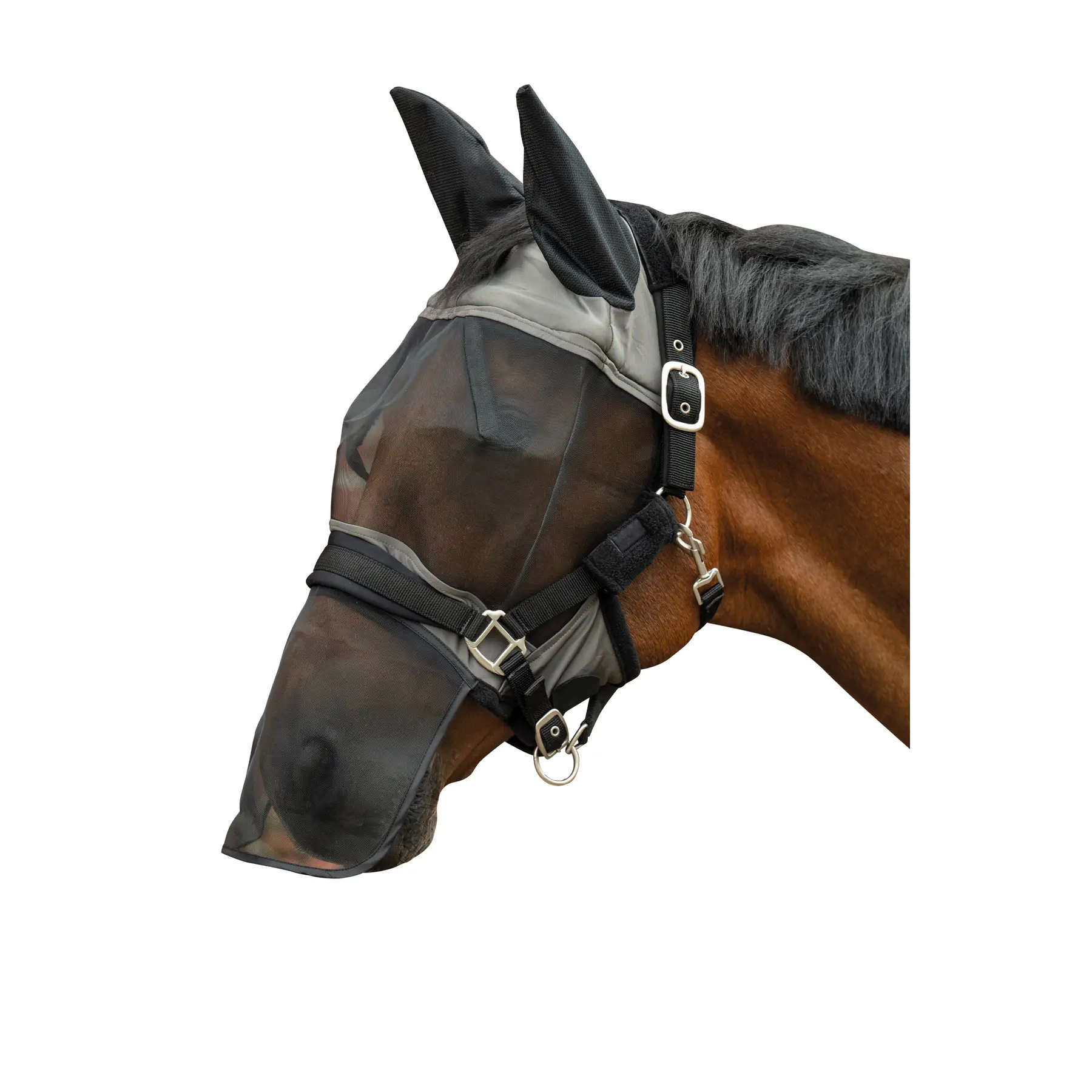 Fly Mask for Horse with Nasal Protection HKM Premium
