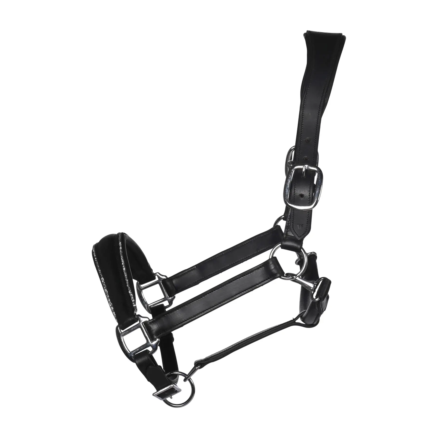 Leather halter for horses HKM Glamour