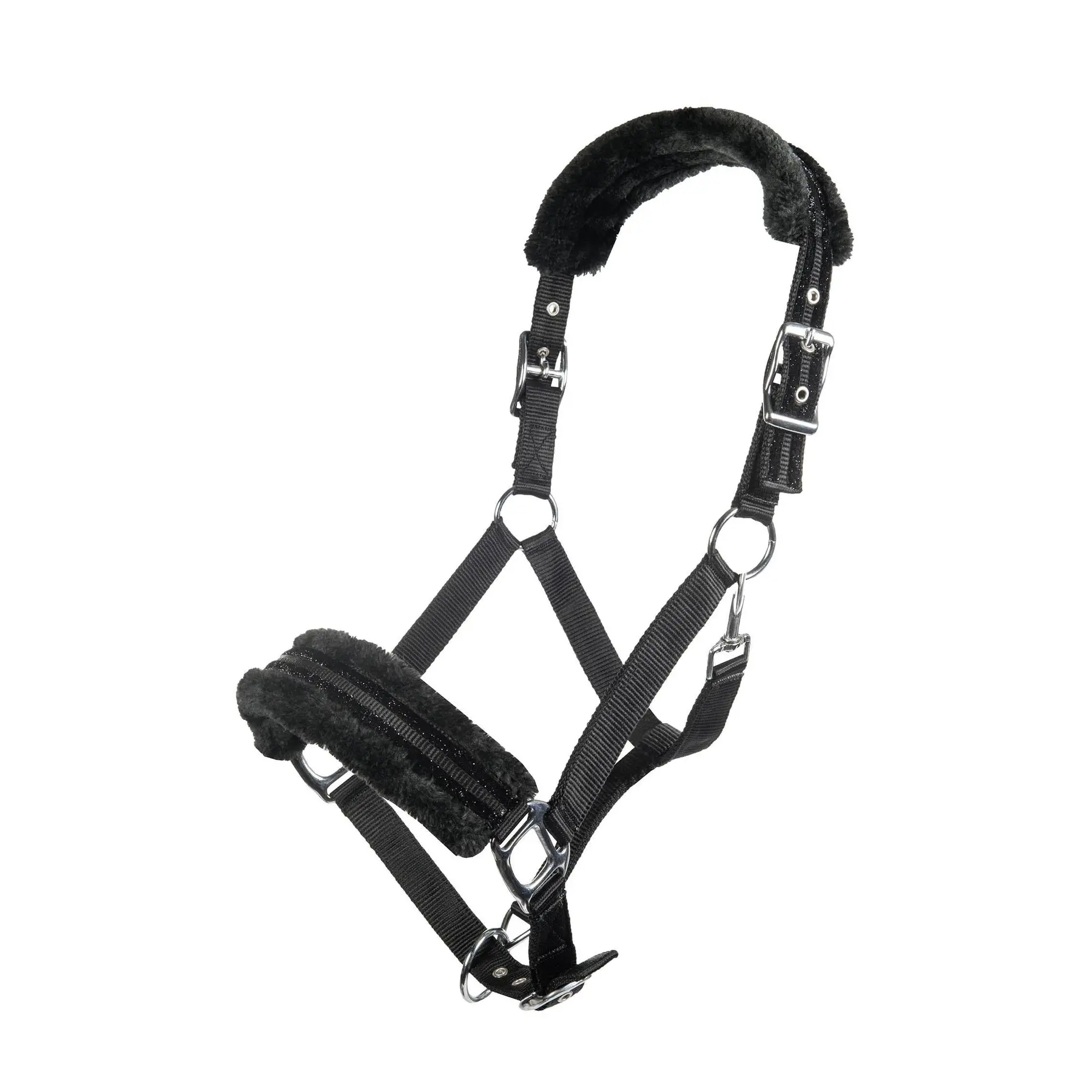 Padded Fleece Headcollar for Horse HKM Glitter