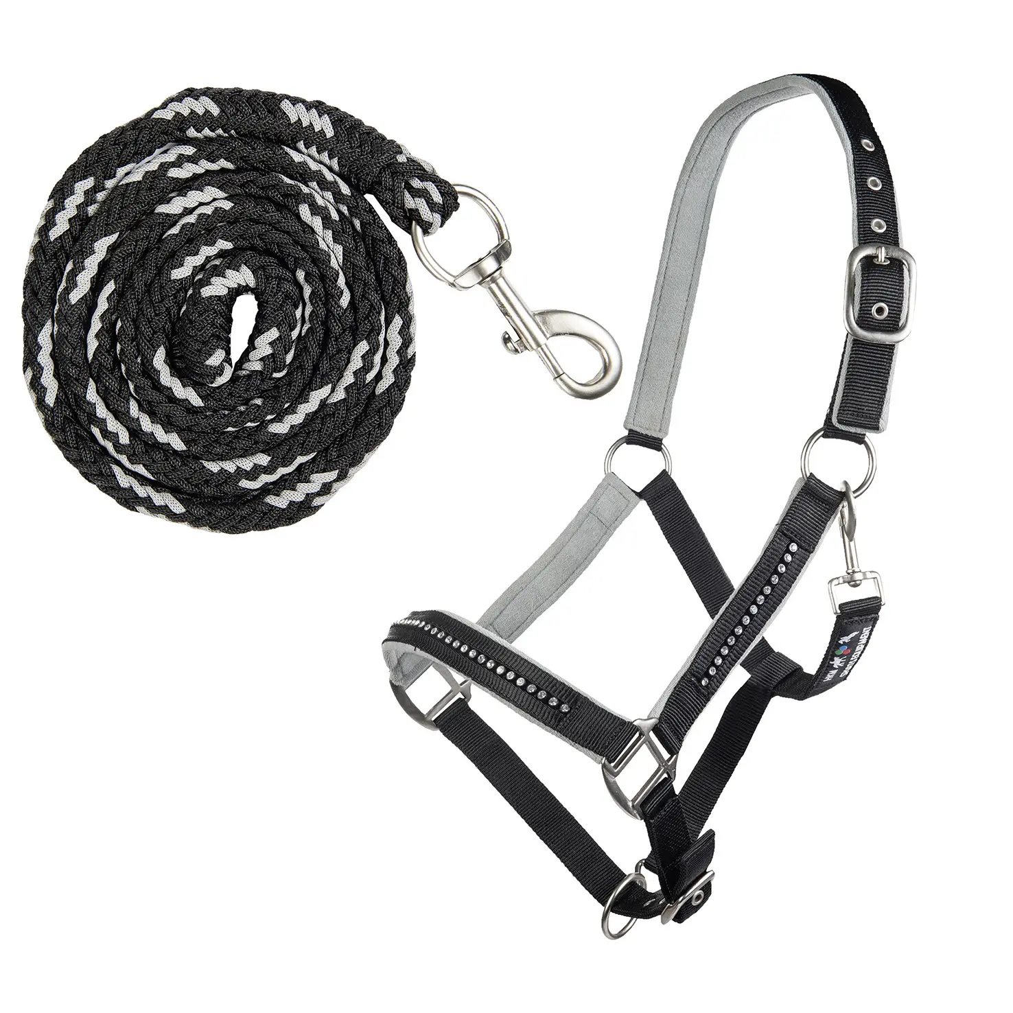 Horse Halter with Snap Hook HKM
