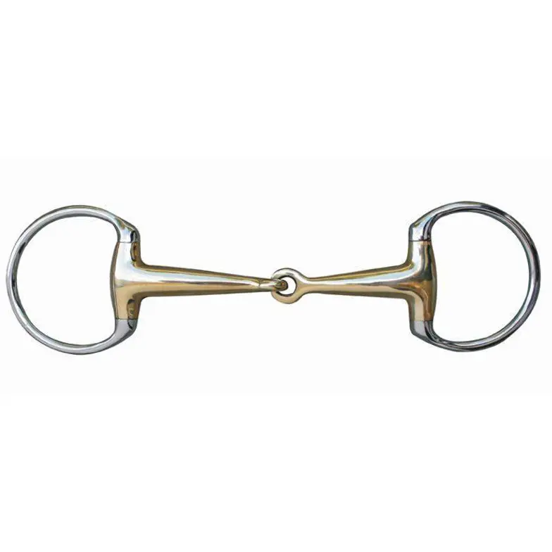 Mors olive für Pferd aus Maillechort und Edelstahlringen HKM 16 mm