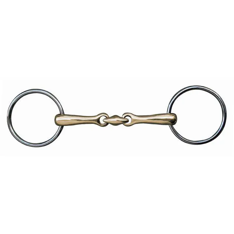 Double snaffle bits for horses HKM Argentan, Edelstahl 18 mm