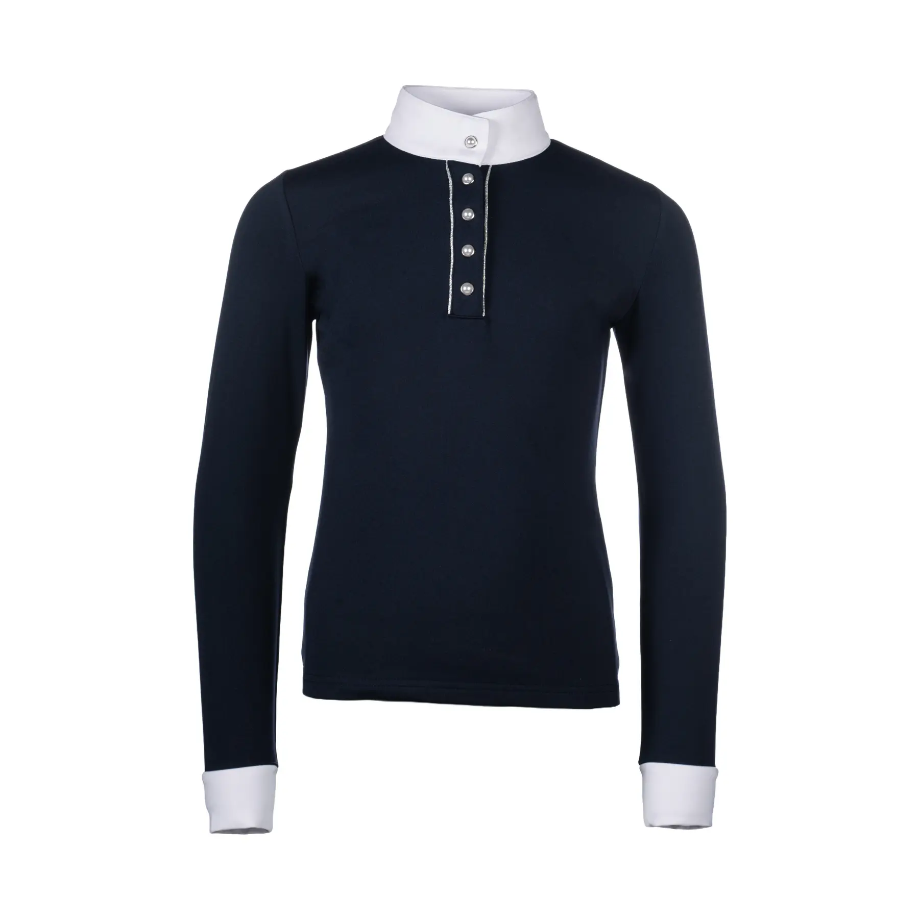 Long-sleeved competition polo for girls HKM Kids Emilia