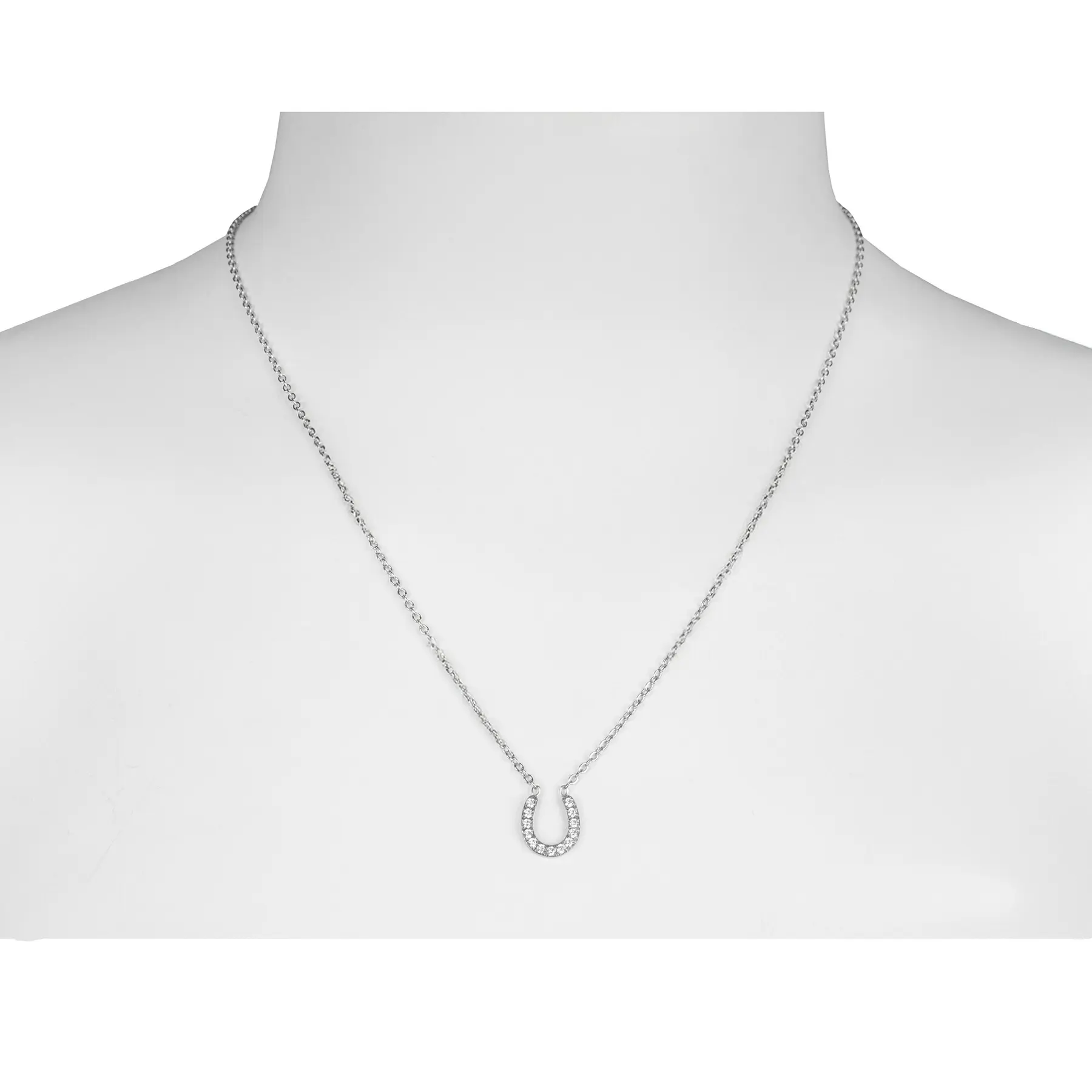 Horseshoe necklace with rhinestones HORKA