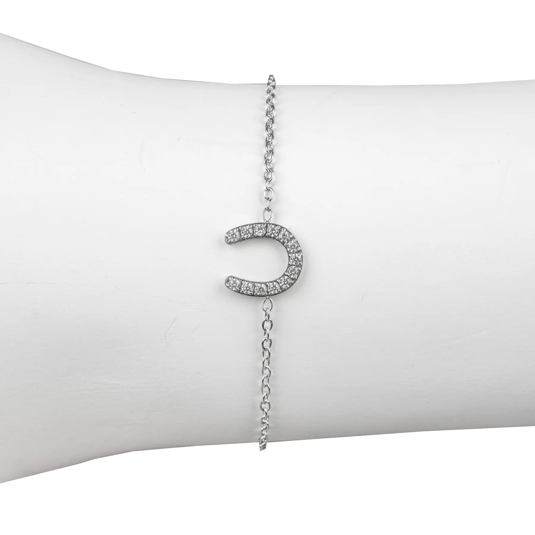 Horse shoe bracelet with rhinestones HORKA