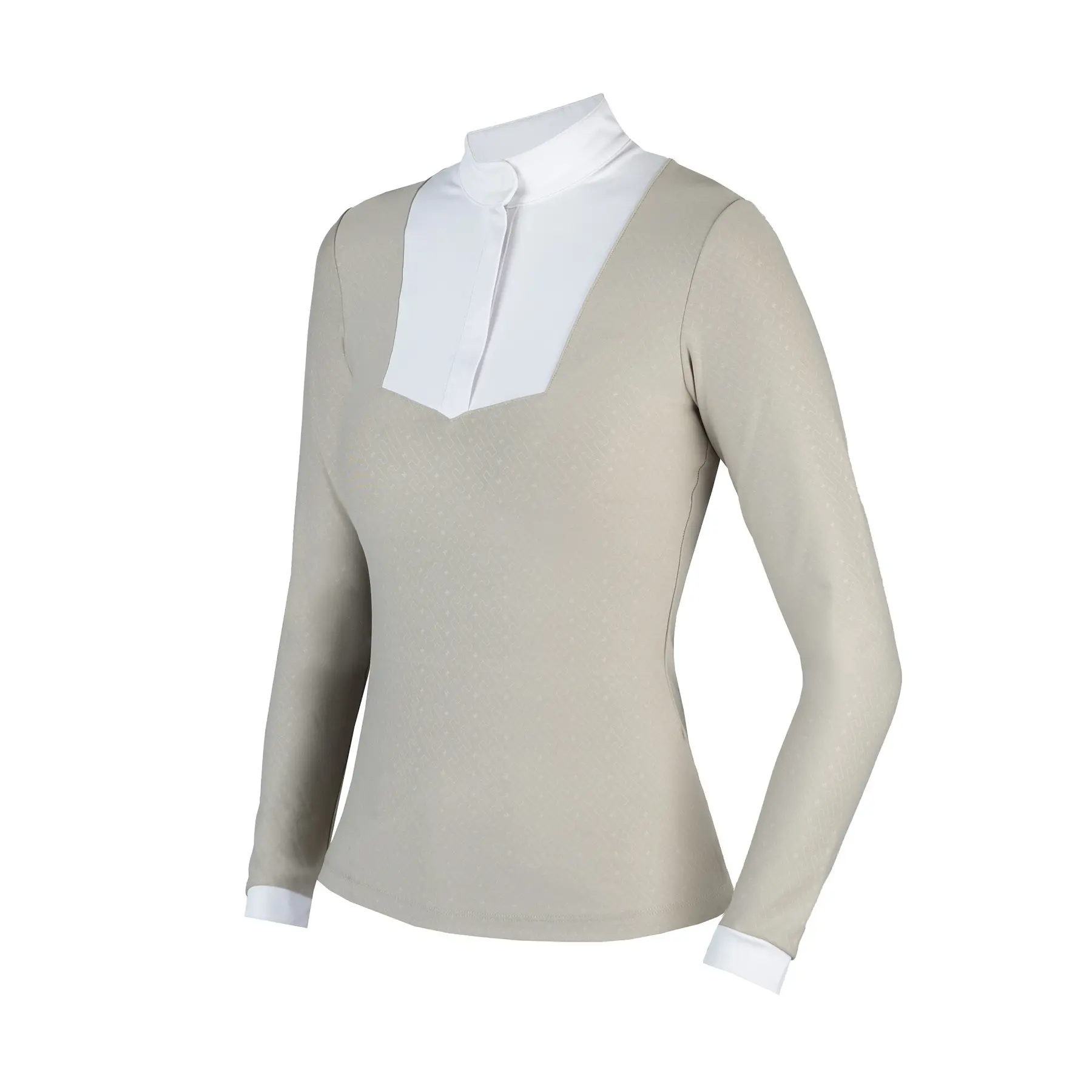 Turnierpolo mit langen Ärmeln Damen EQPRO Taylor