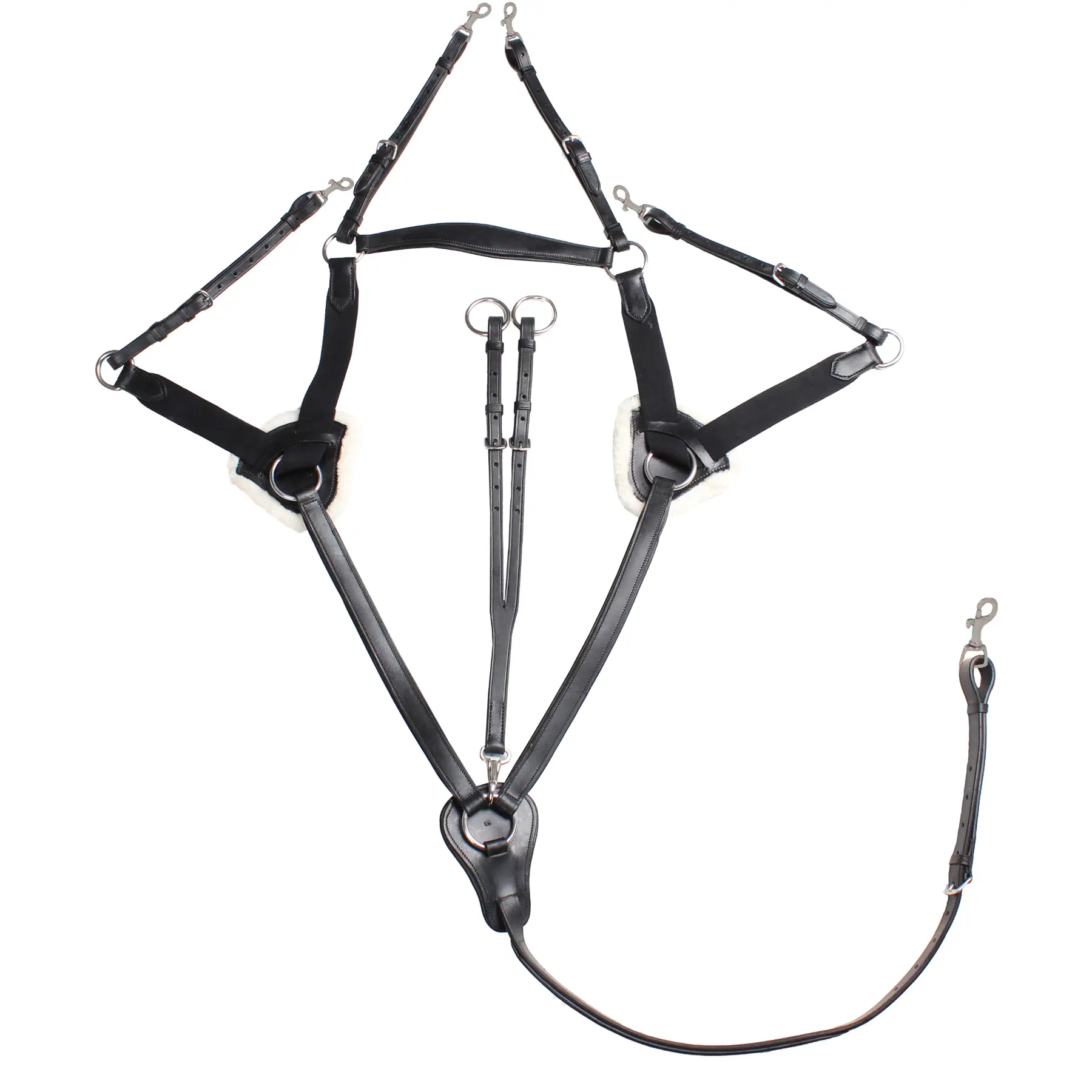 Elastic 5-point saddle strap for horse HORKA