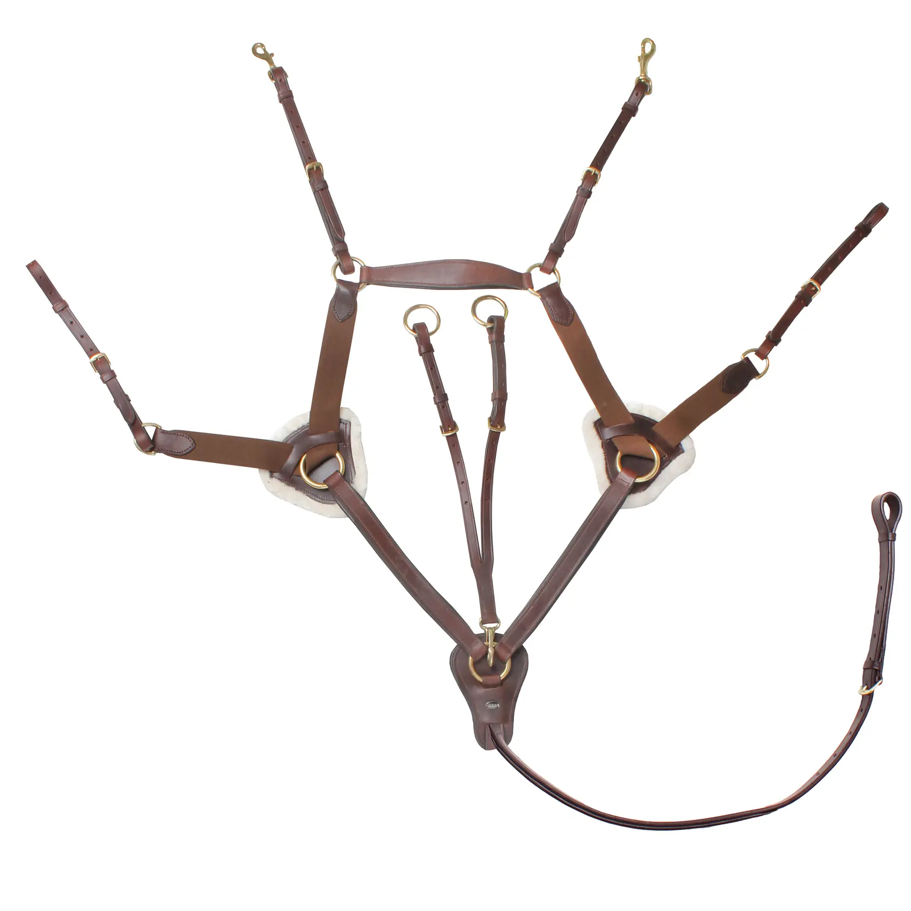 Elastic 5-point saddle strap for horse HORKA