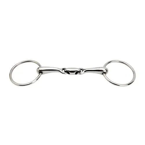 Mors 2 anelli per cavallo a doppio giunto in inox HORKA