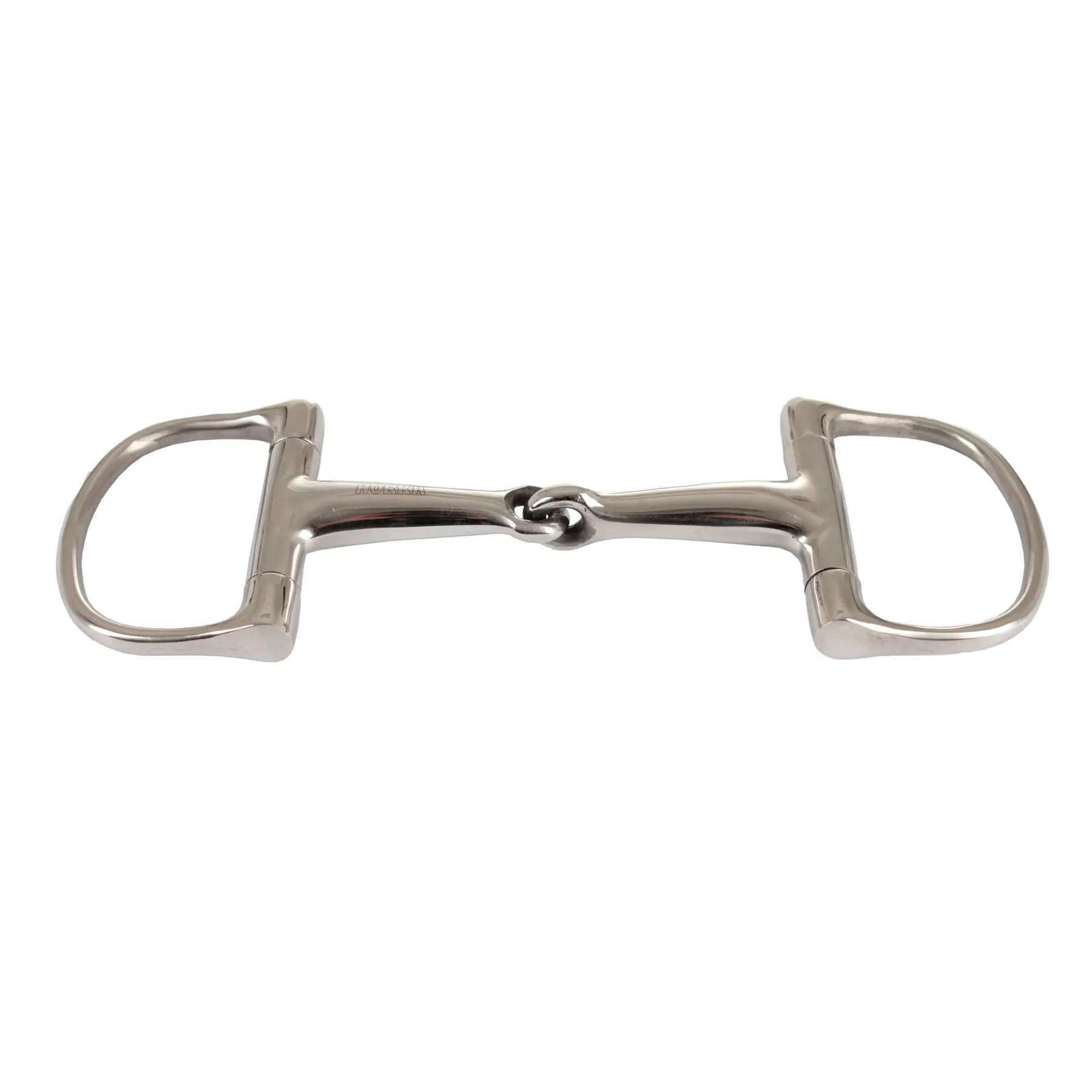 Morso 2 anelli a D per cavallo con giunto articolato inox HORKA
