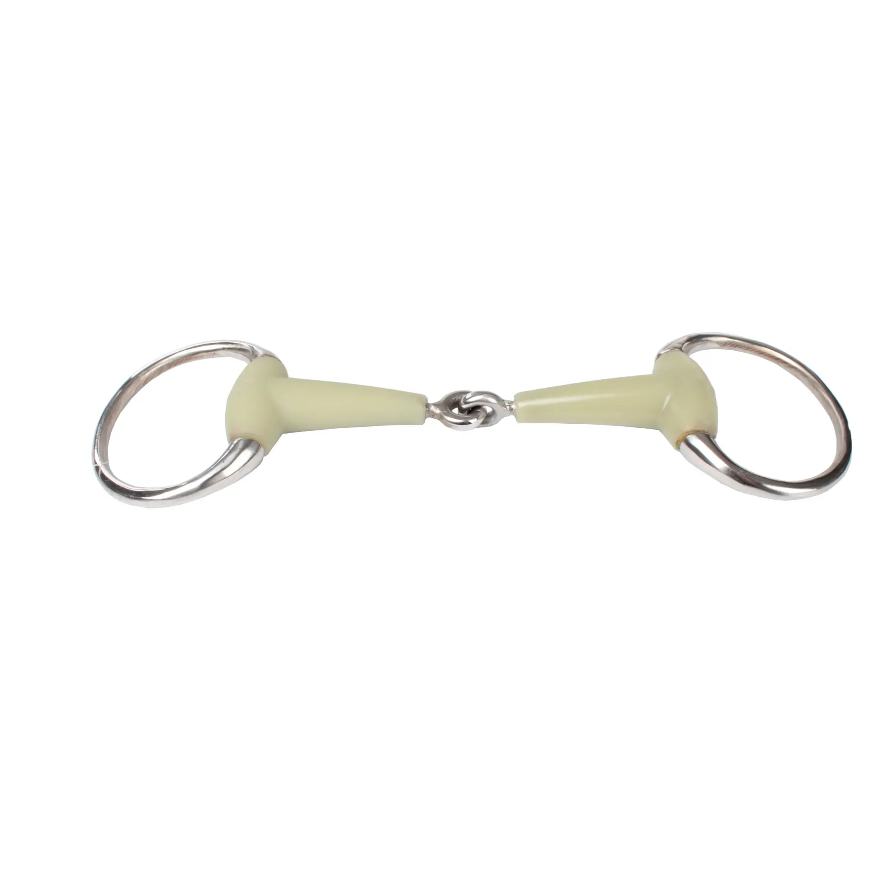 Cheek pieces with double rings for horse with jointed mouthpiece, apple flavour HORKA