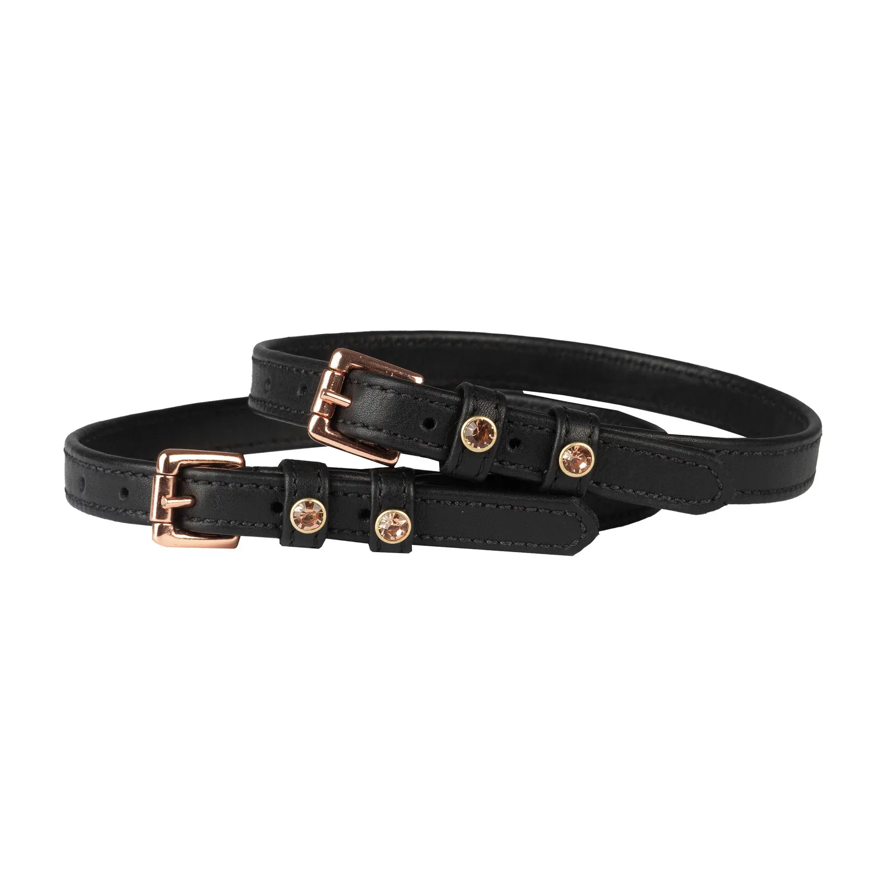 Double leather spur strap with diamond pattern HORKA