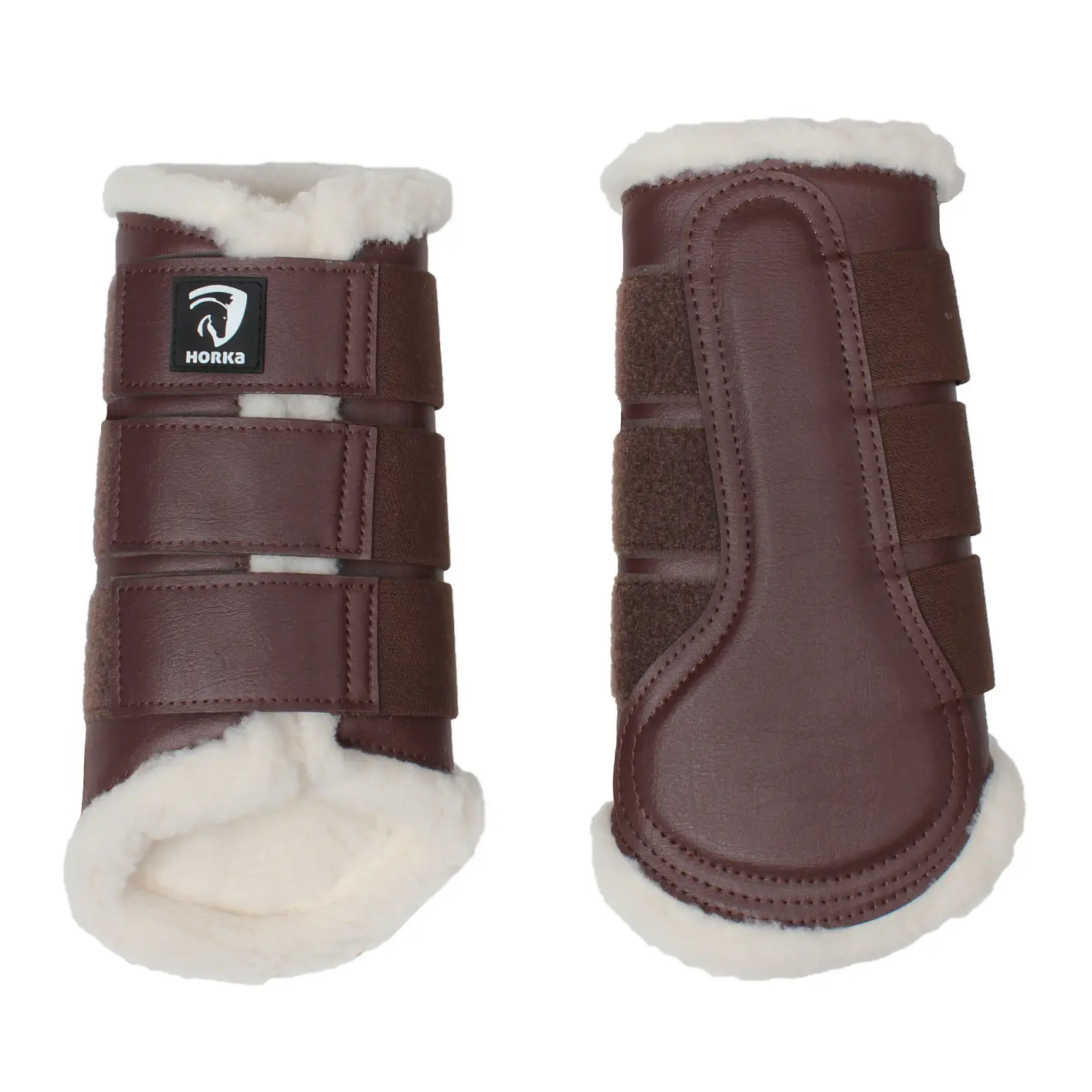 Closed horse boots with fur HORKA