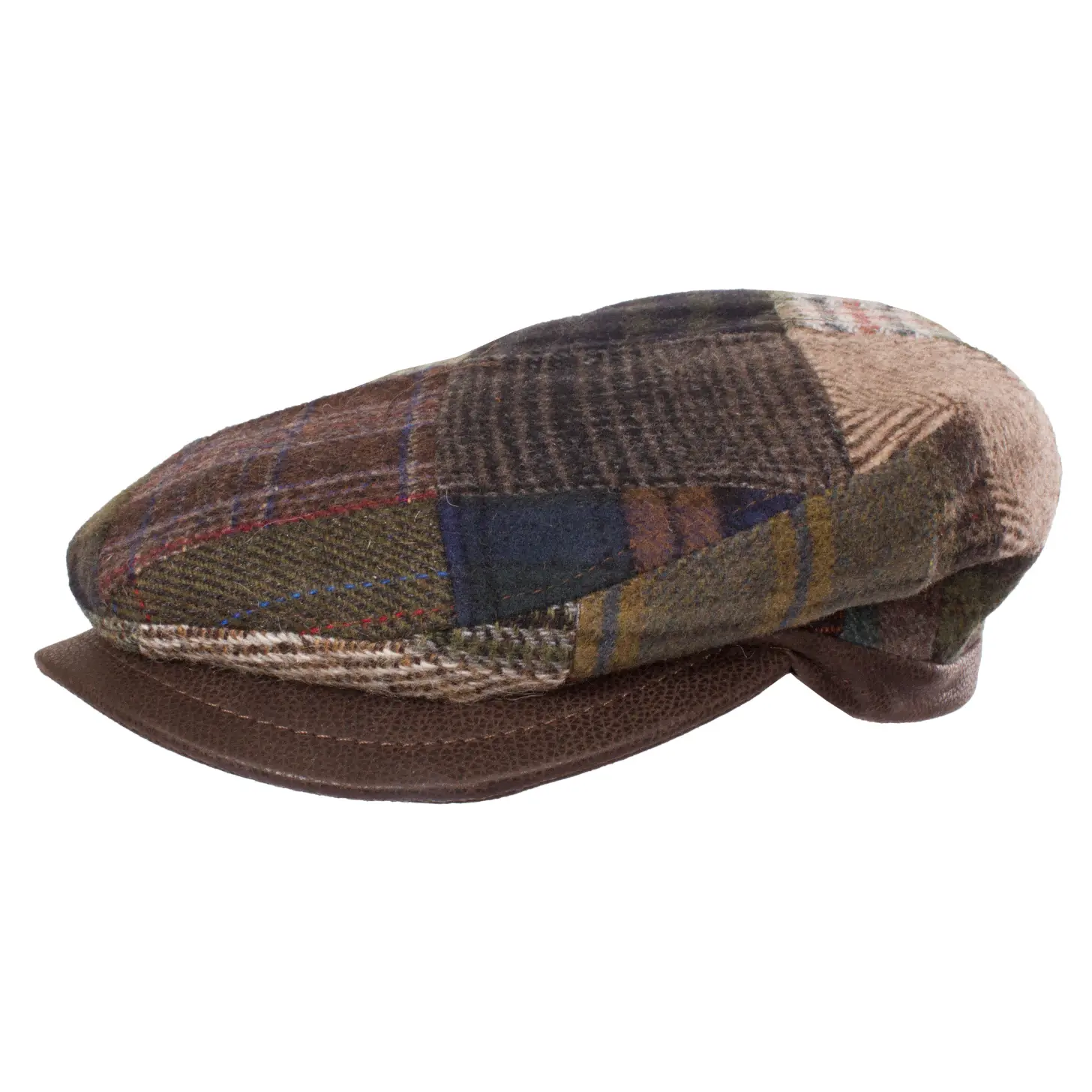 Tweed-Baret mit Patchwork-Muster HORKA
