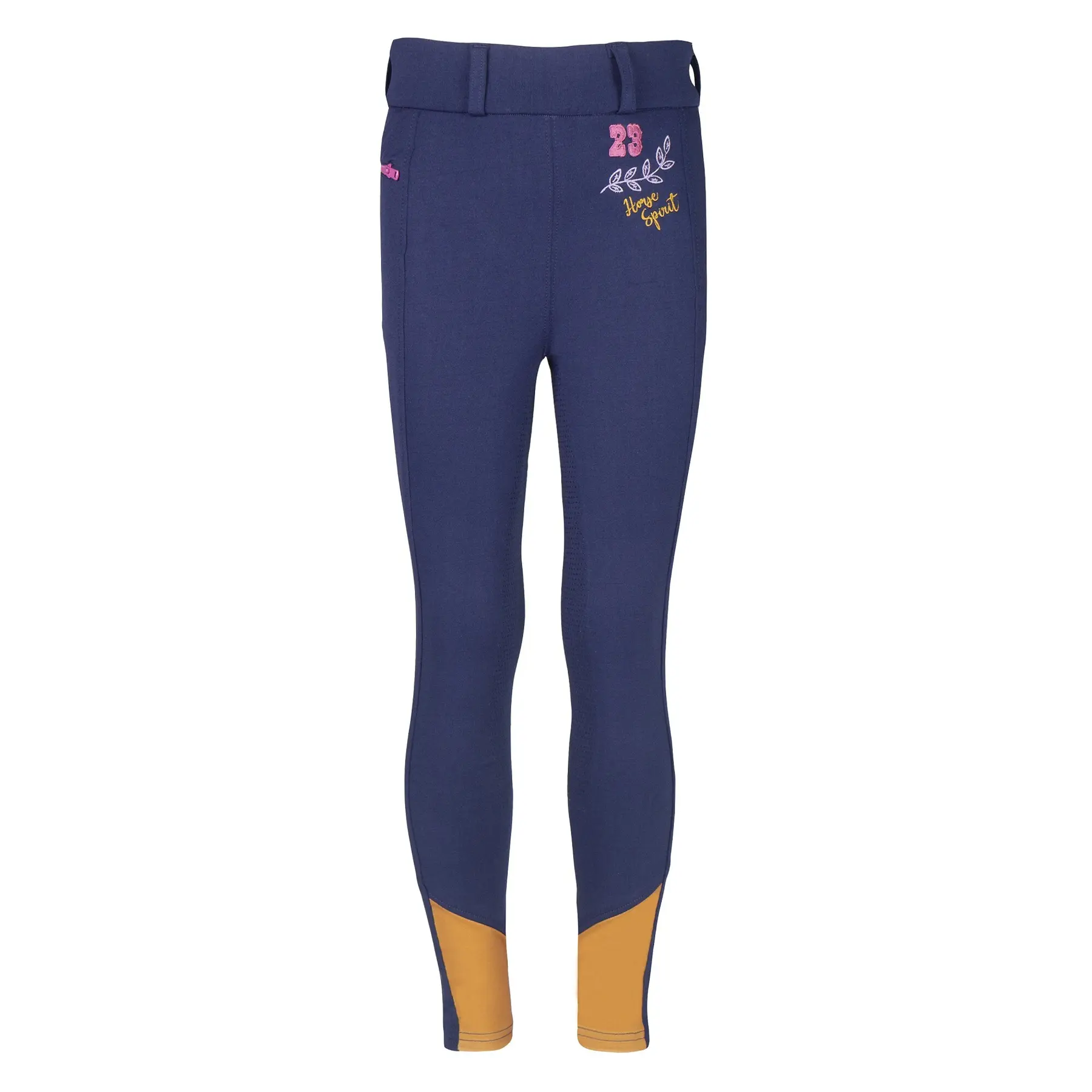 Girls' full grip riding leggings Red Horse Nina