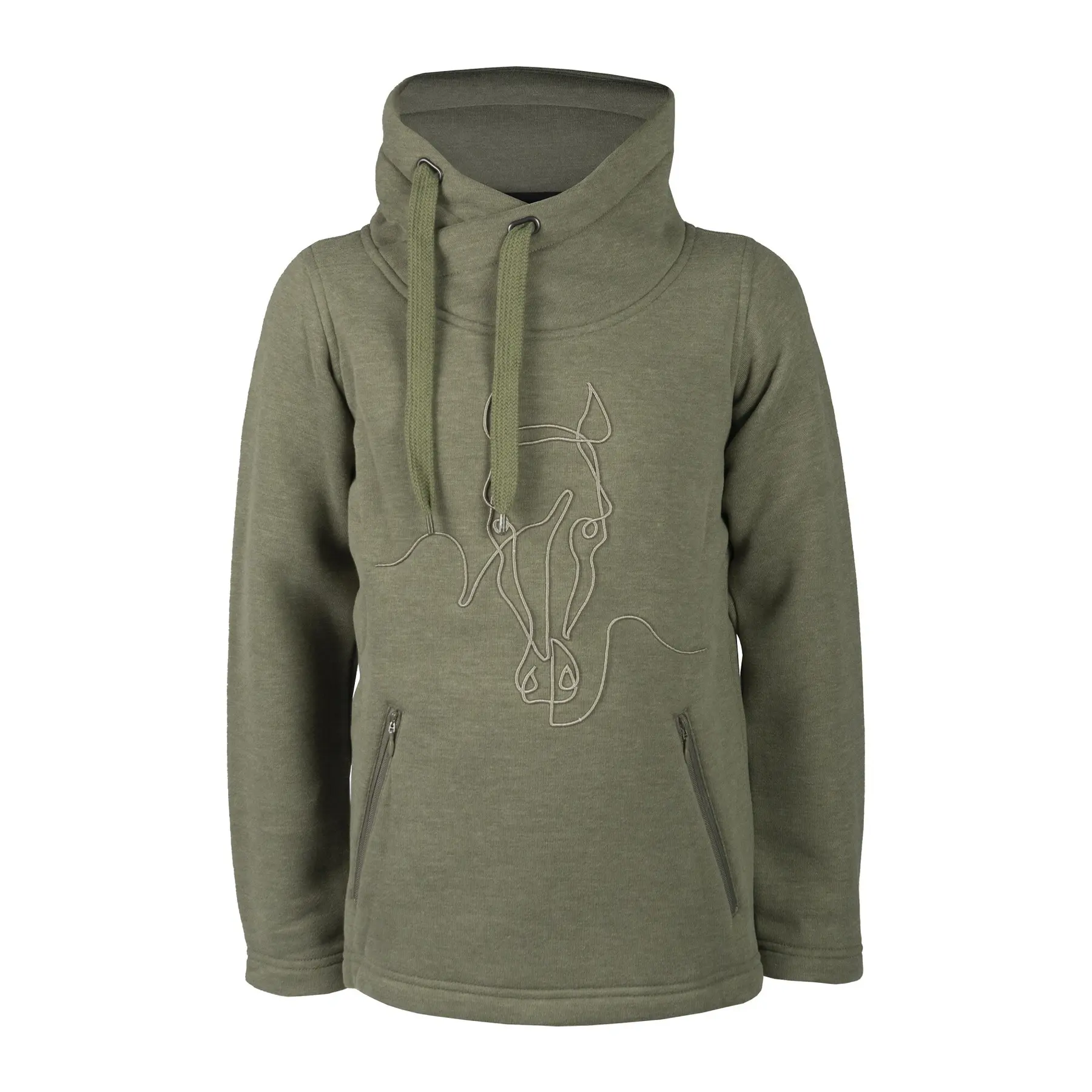 Girl riding sweatshirt Red Horse Cozy