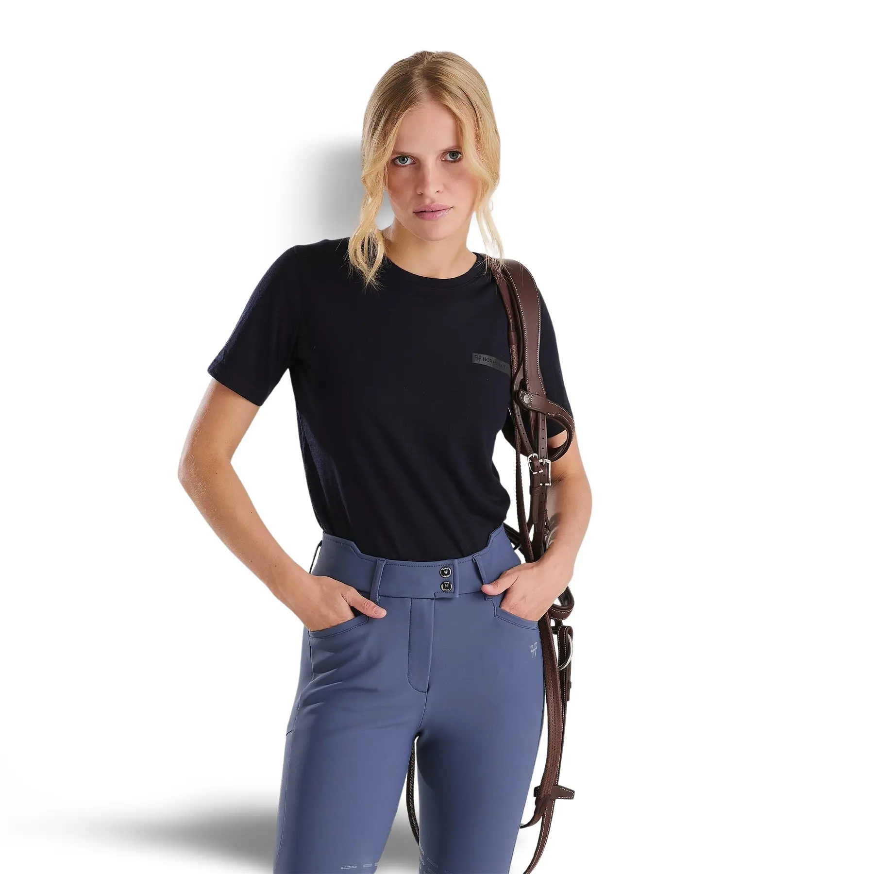 T-shirt in merino donna Horse Pilot