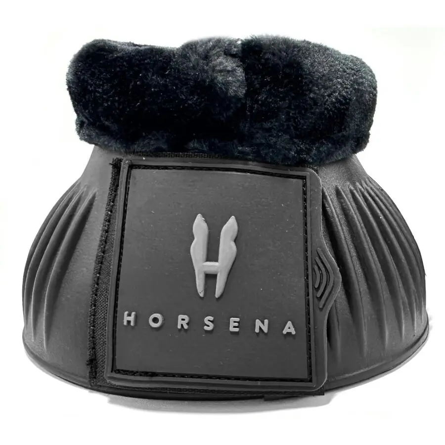 Horsena Light/Black Pro- Faux Fur Over Reach Boots - Black/ / M - Image 2