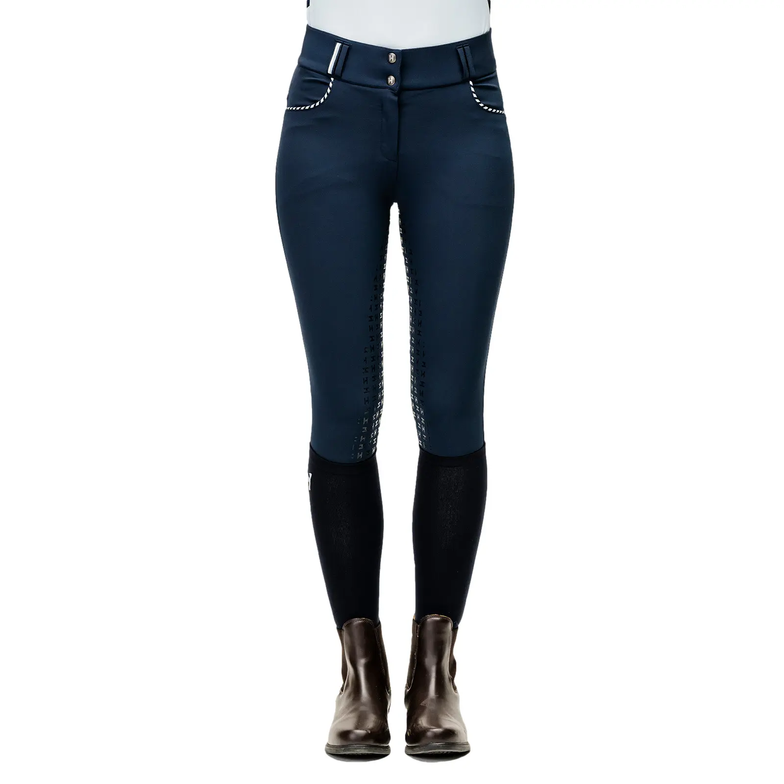 Reitbundhose Full Grip Taille Mittelhoch Damen Horseware Newmarket