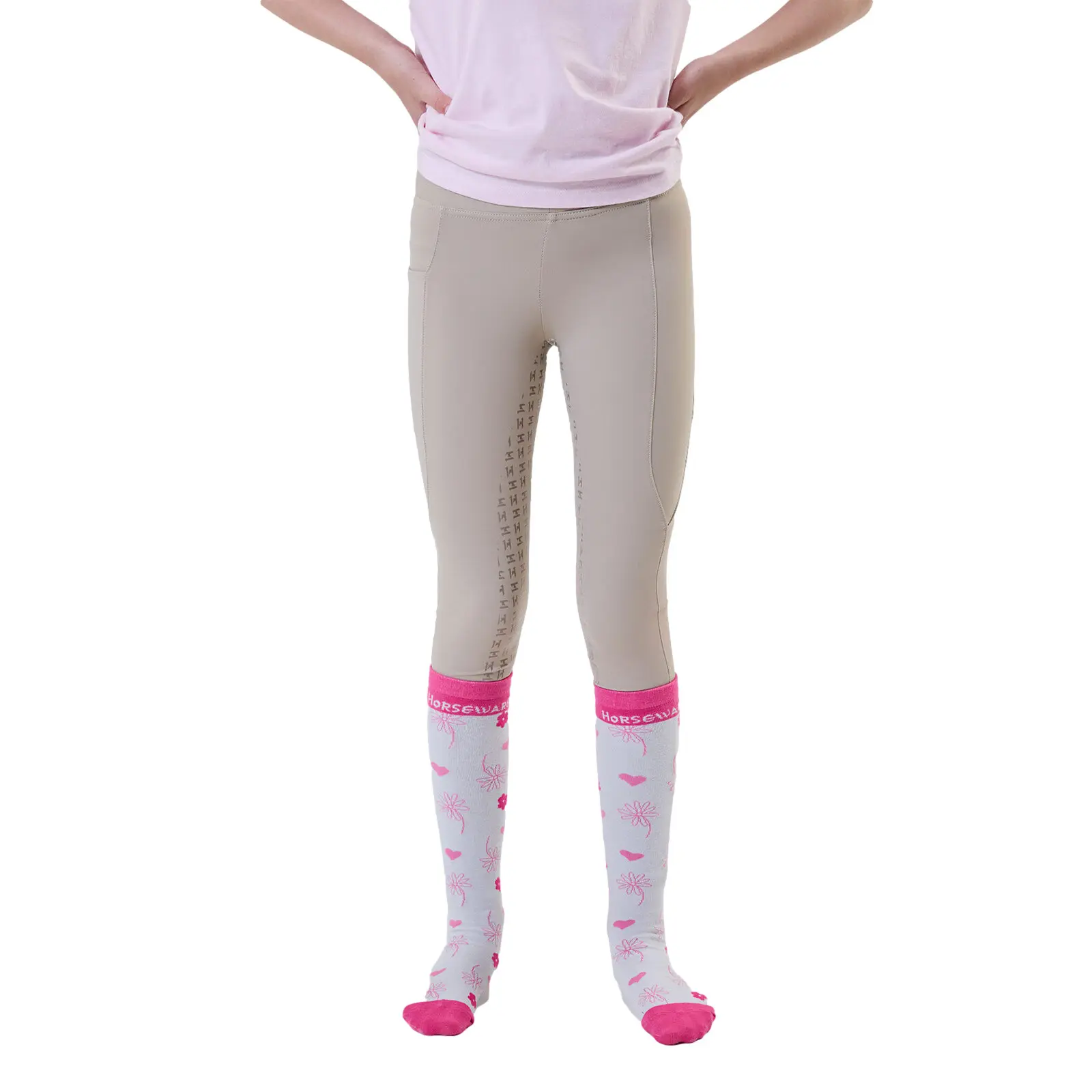 Girls' full grip riding leggings Horseware