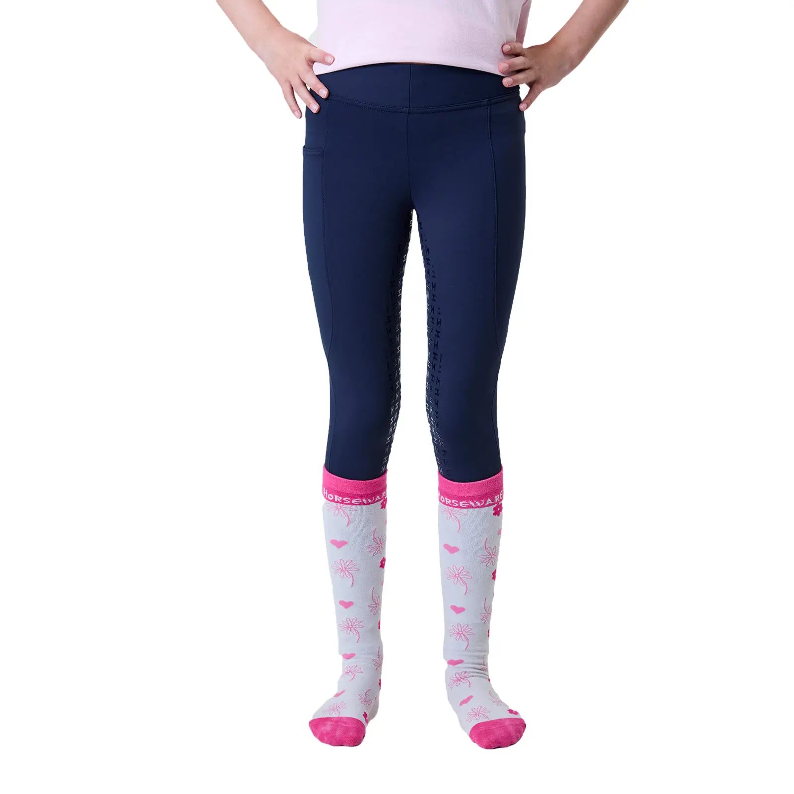 Girls' full grip riding leggings Horseware