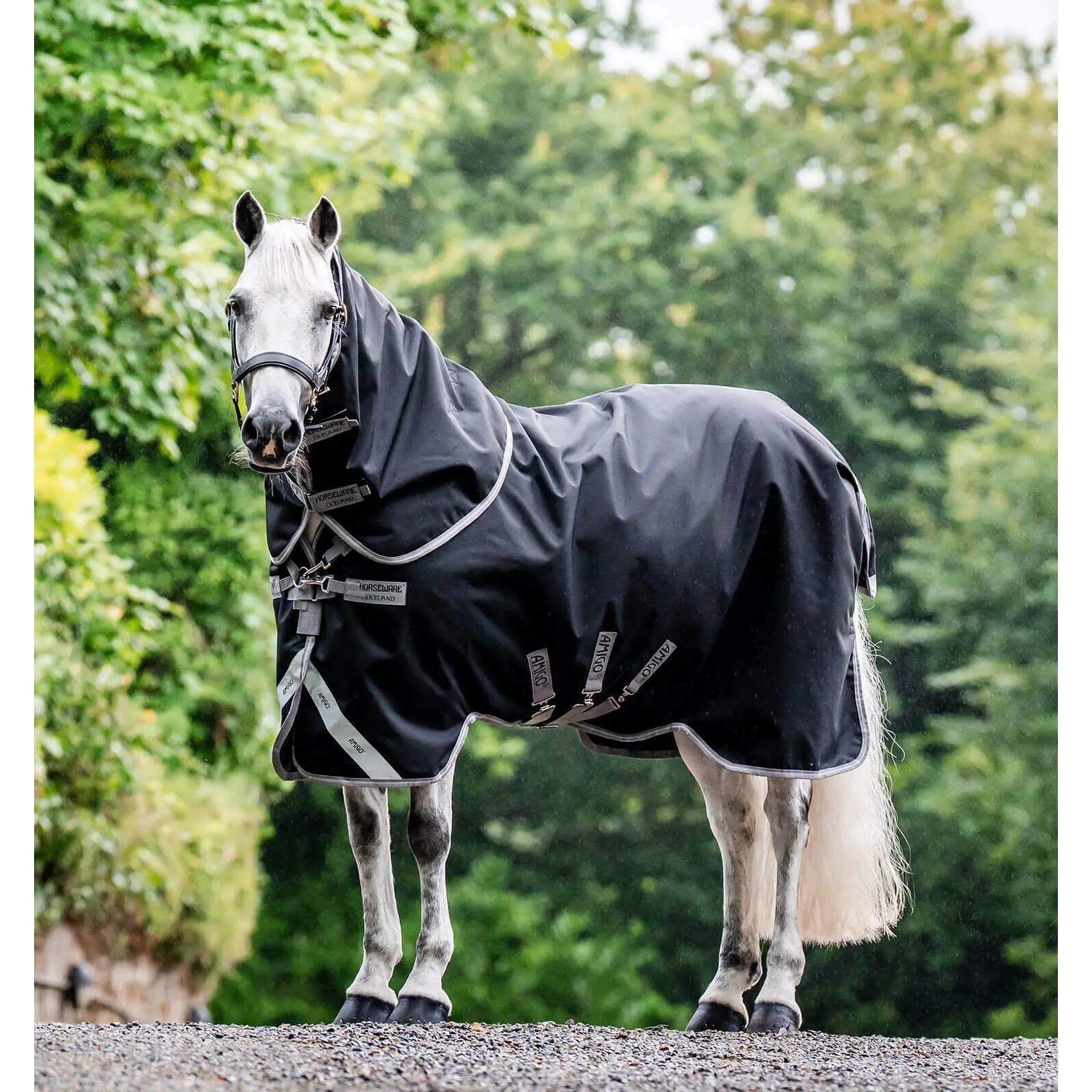Coperta da paddock per cavalli con copricollo Horseware Amigo 1200D Plus Turnout 0g