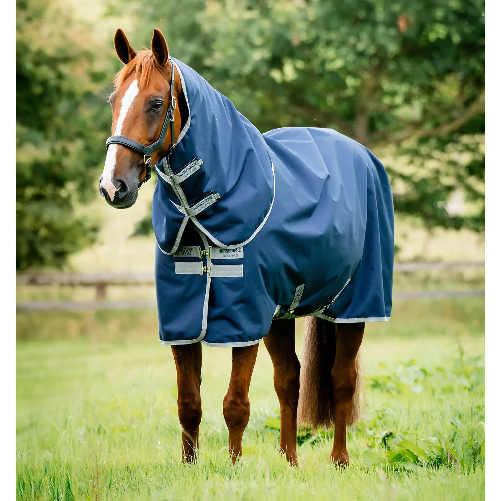 Coperta da paddock per cavalli con copricollo Horseware Amigo Ripstop 900D Plus Turnout 0g