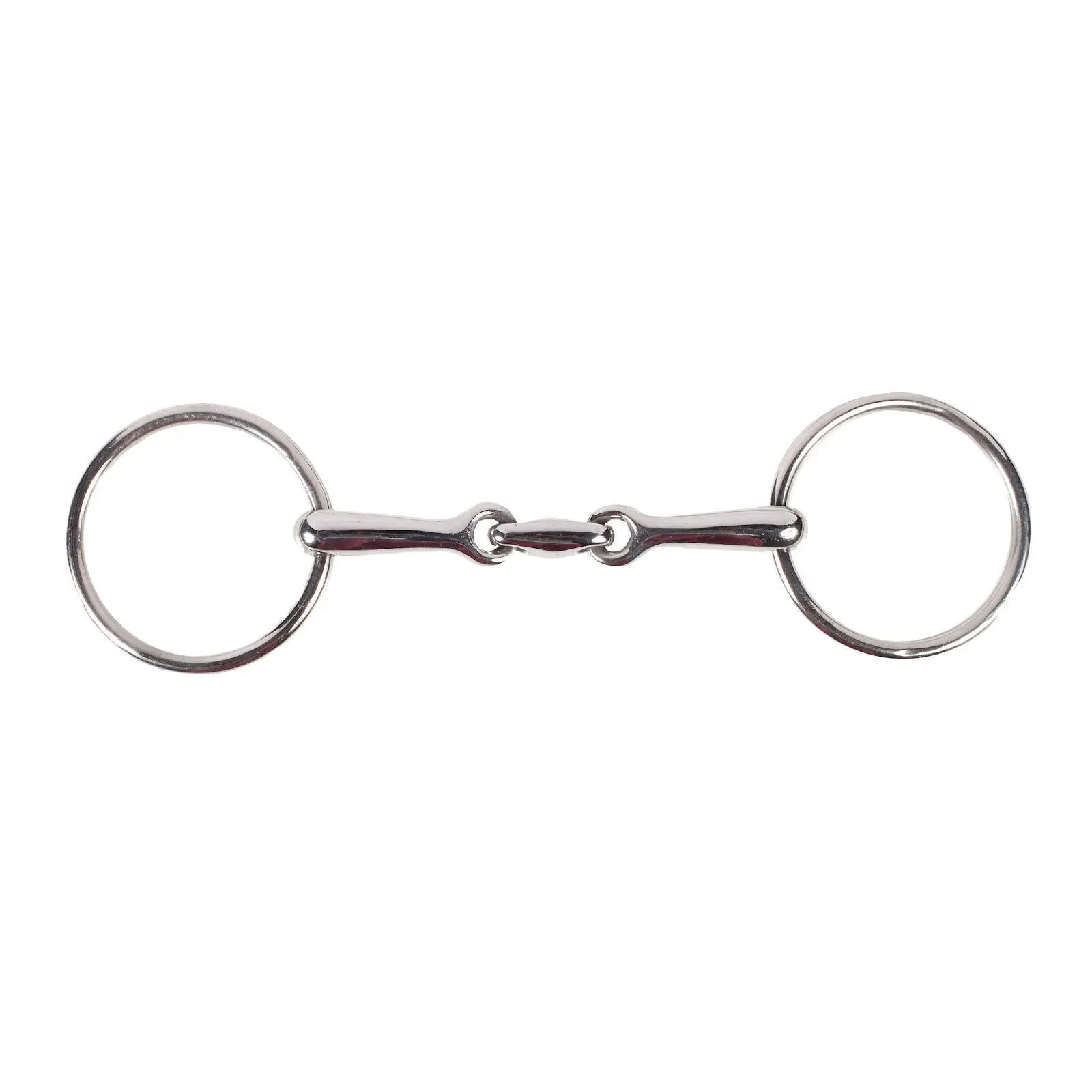 Two-ring snaffle bit double-barrel horses Horze