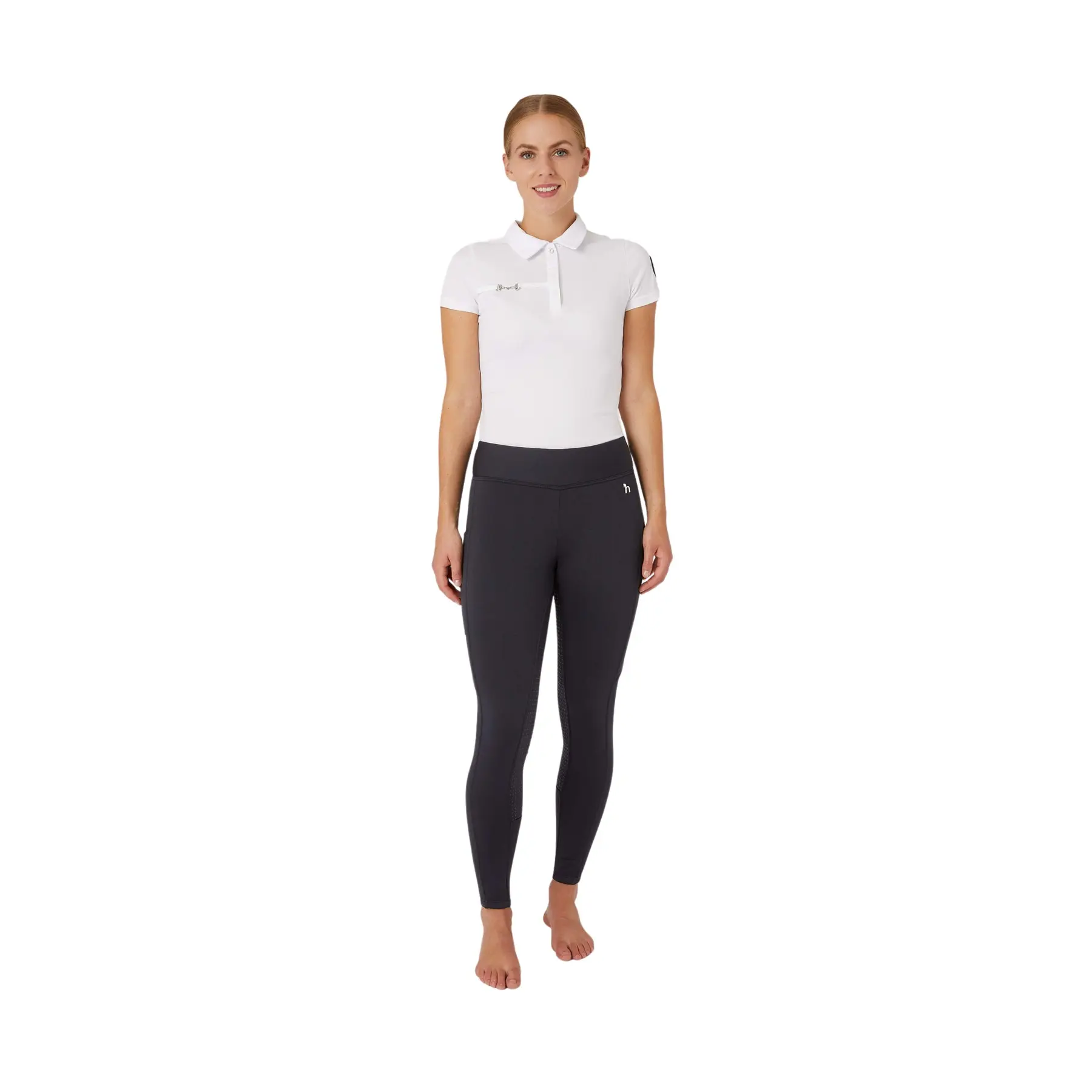 Dameslegging met volledige grip voor in de winter met telefoonzakje Horze Active