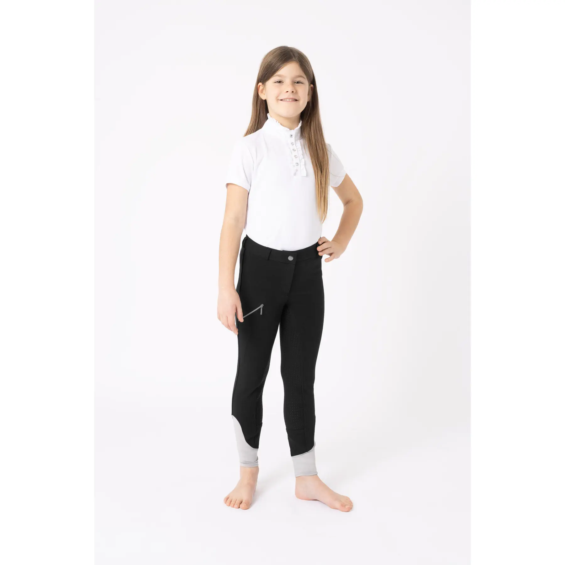 Girls' full grip riding leggings Horze Felicia