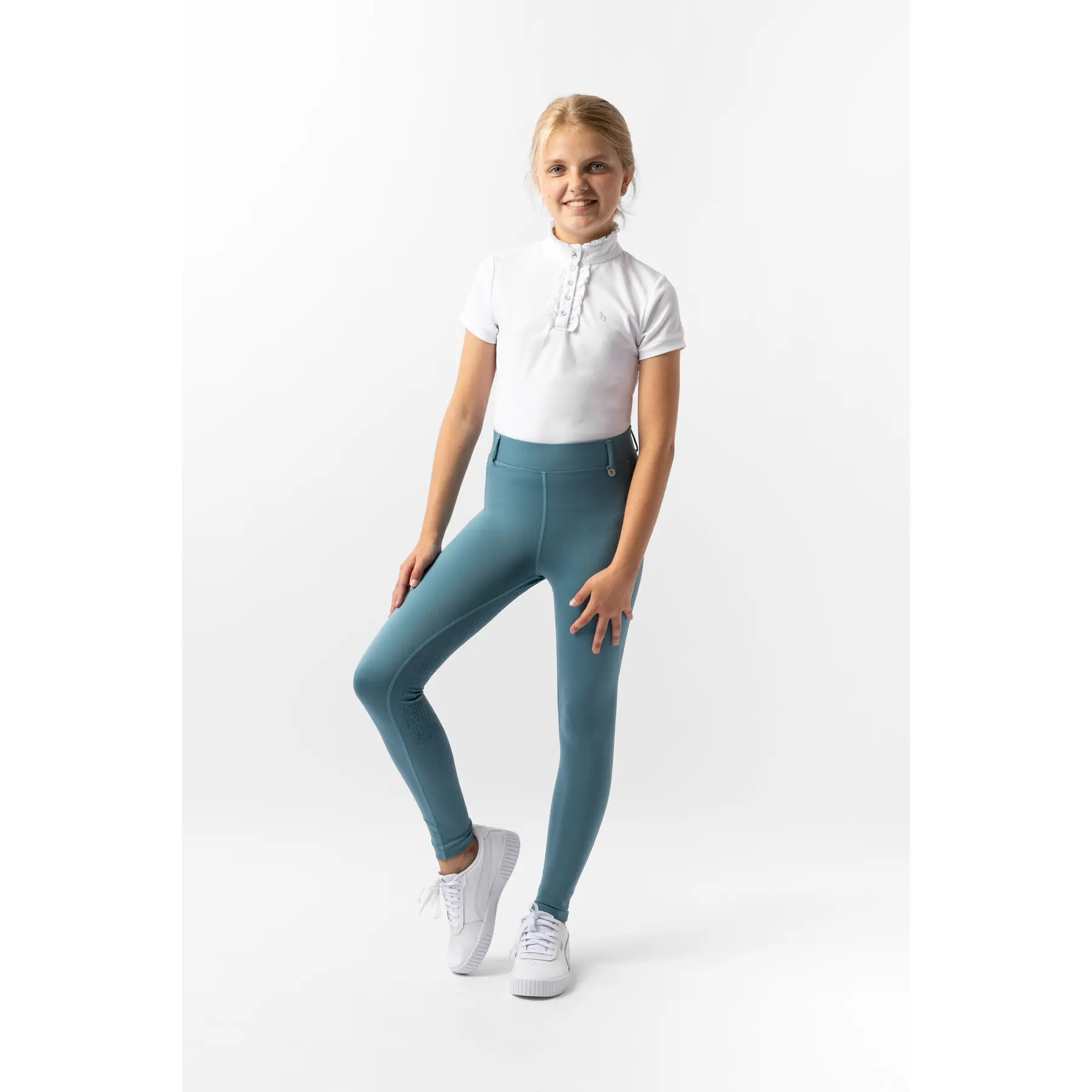 Girls' full grip riding leggings Horze Dea