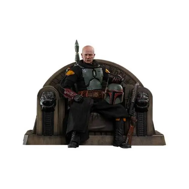 Figurine De Collection 1/6 Hot Toys Star Wars: The Mandalorian Boba Fett Repaint Armor And Throne Special Edition-image