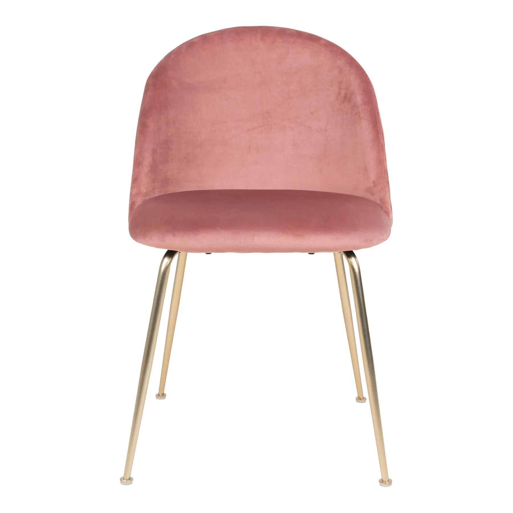 Chaise de salle à manger en velours avec pieds aspect laiton House Nordic Geneve Chaise de salle à manger en velours avec pieds aspect laiton House Nordic Geneve