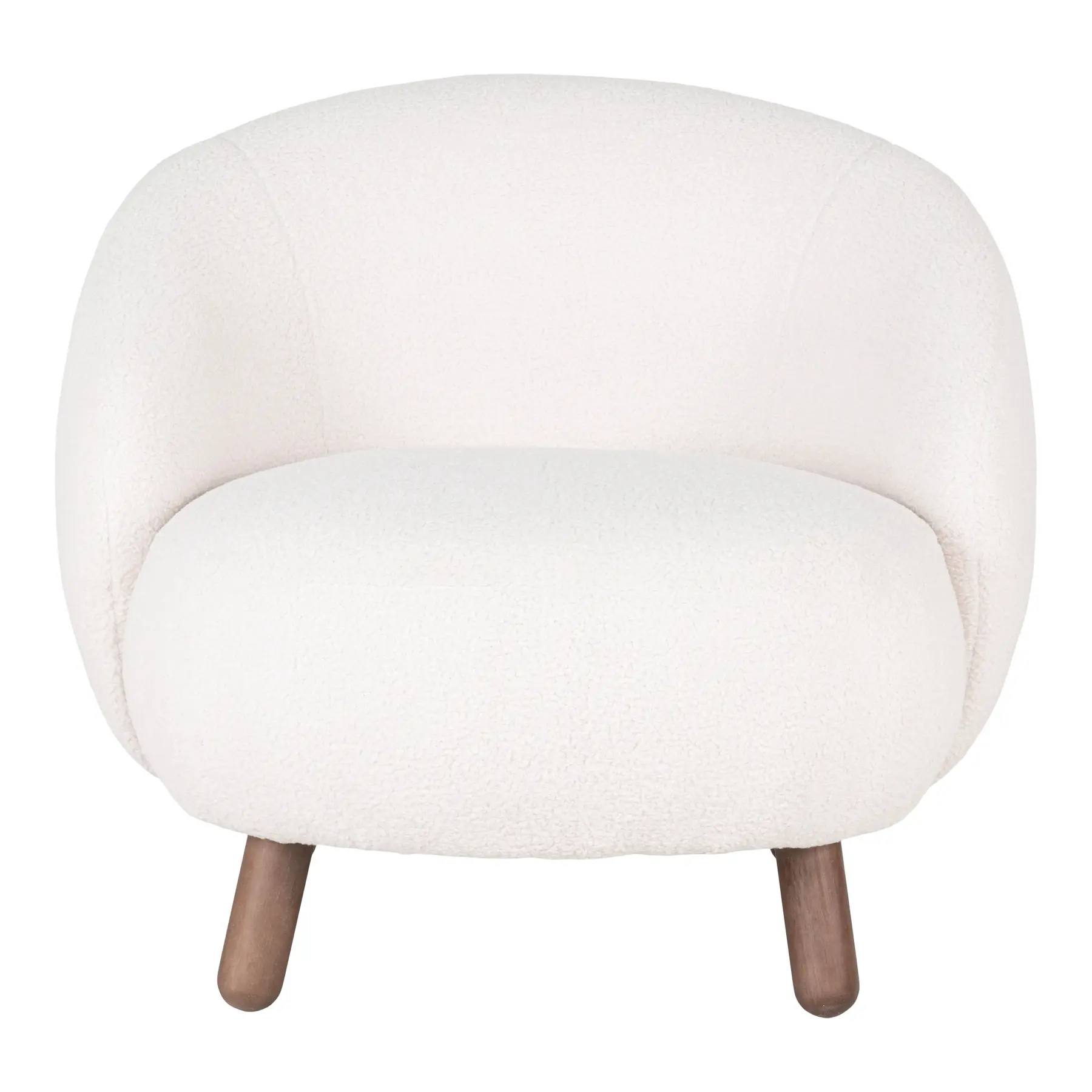 Sedia in finta pelle di agnello con gambe in noce House Nordic Savona Lounge