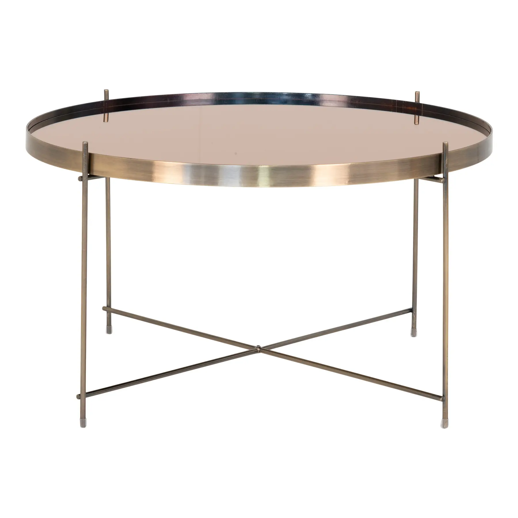 Table basse en acier couleur laiton avec verre House Nordic Venezia Table basse en acier couleur laiton avec verre House Nordic Venezia