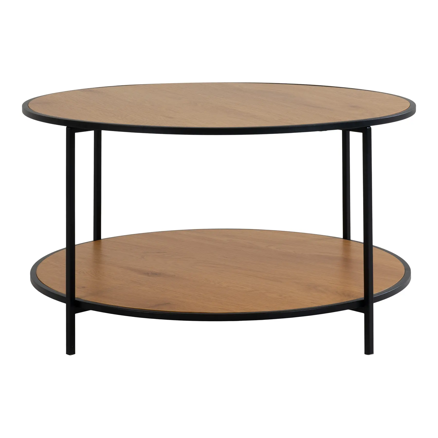 Table basse aspect chêne avec pieds noirs House Nordic Vita Table basse aspect chêne avec pieds noirs House Nordic Vita