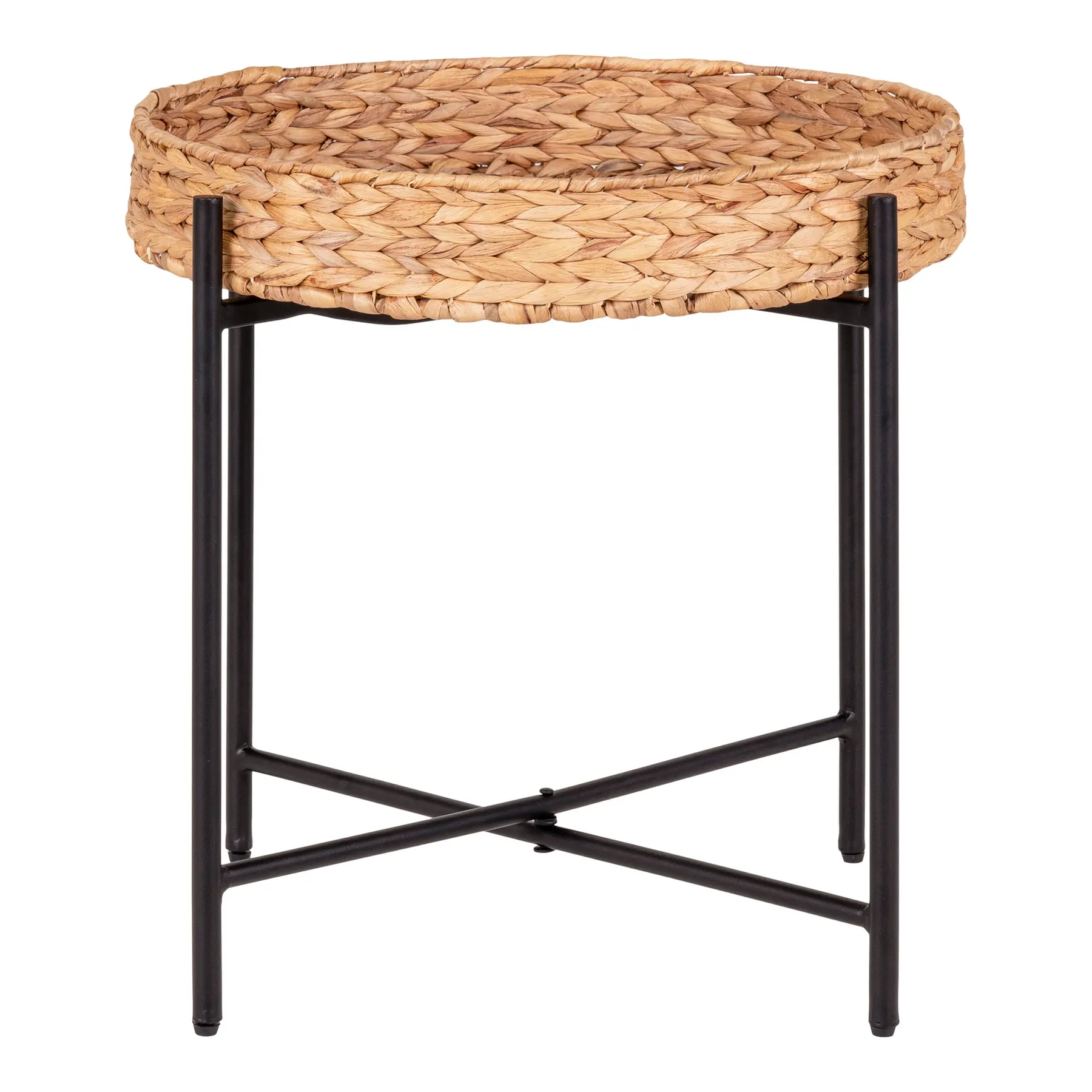 Table Table d'appoint en métal et jacinthe d'eau House Nordic Naro Table Table d'appoint en métal et jacinthe d'eau House Nordic Naro