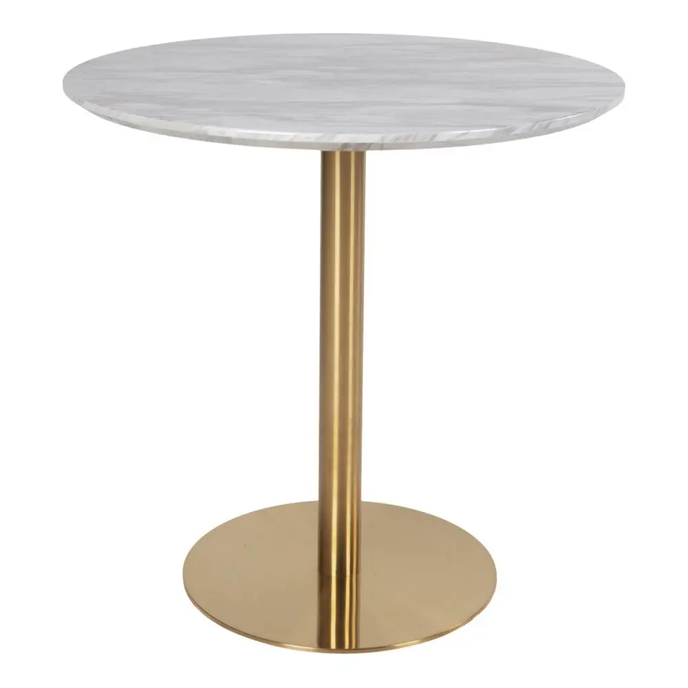 Table à manger plateau aspect marbre - pieds aspect laiton House Nordic Bolzano Table à manger plateau aspect marbre - pieds aspect laiton House Nordic Bolzano