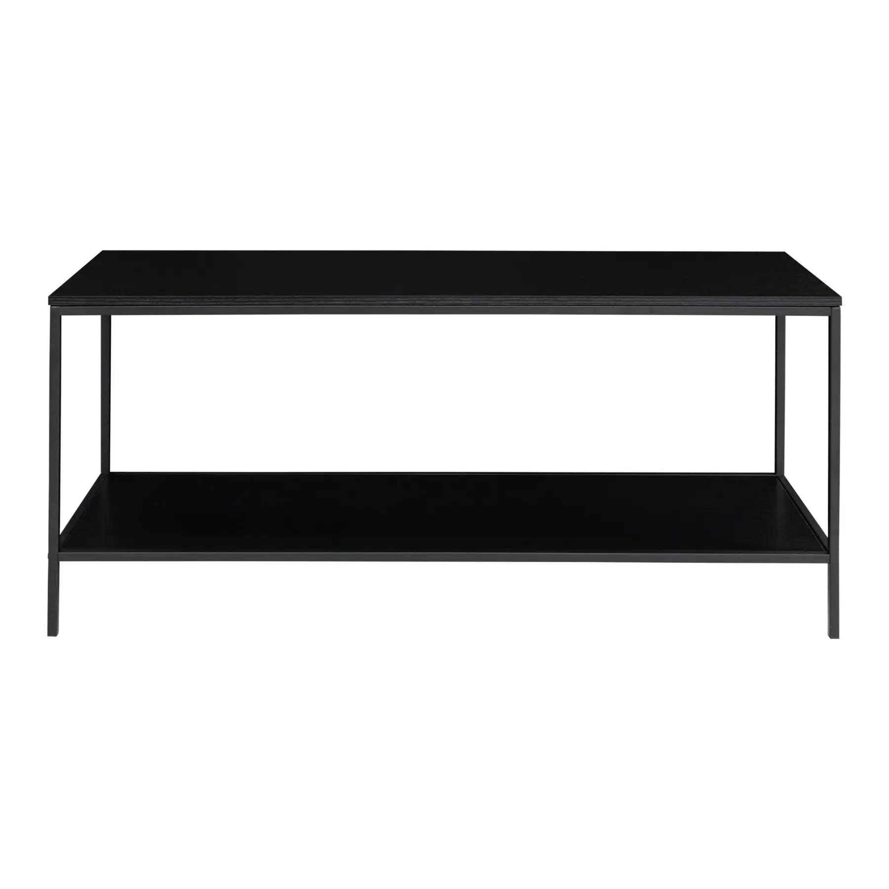 Table TV avec 2 étagères et pieds noirs House Nordic Vita Table TV avec 2 étagères et pieds noirs House Nordic Vita