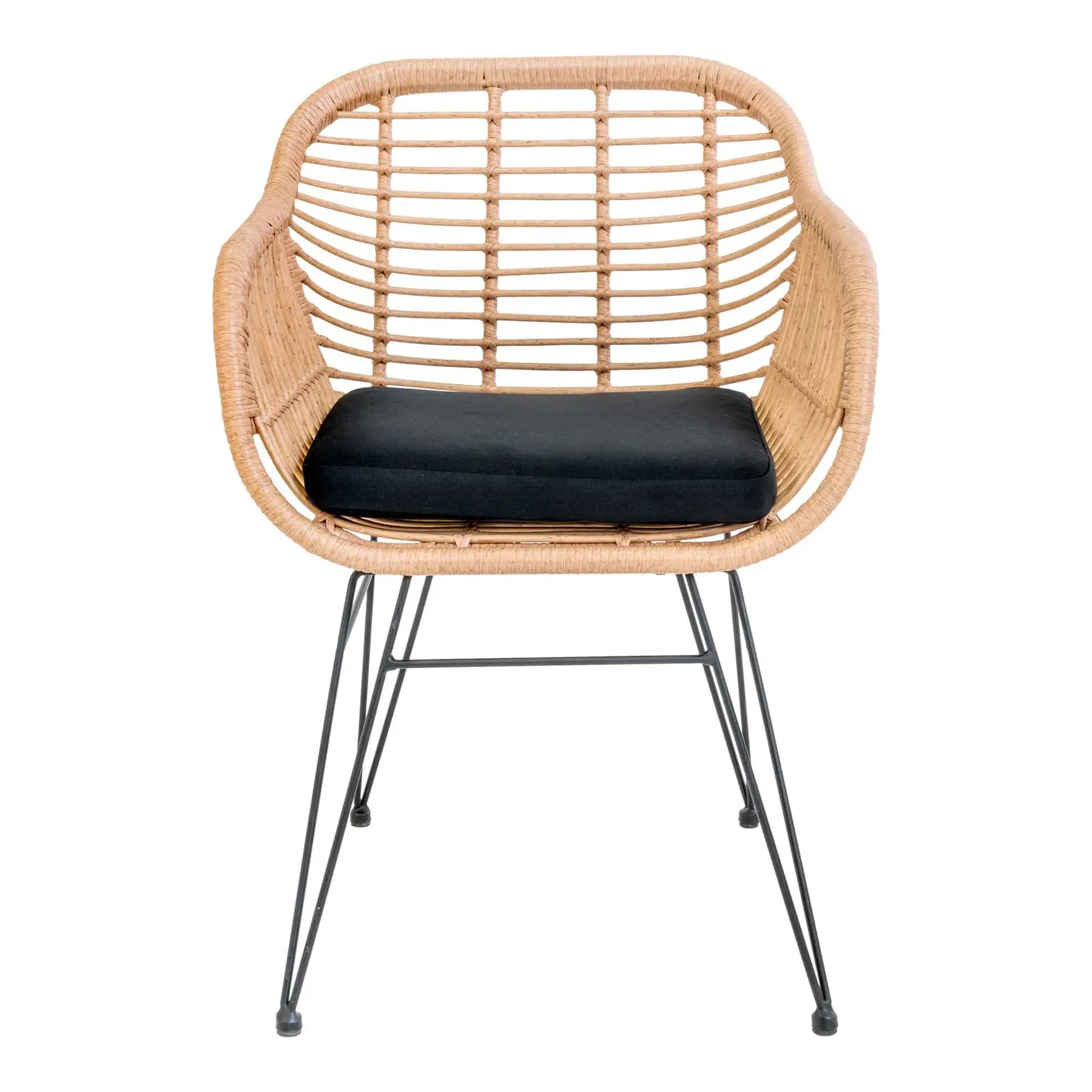 fauteuils en polyrotin avec coussin et pieds House Nordic Trisete fauteuils en polyrotin avec coussin et pieds House Nordic Trisete
