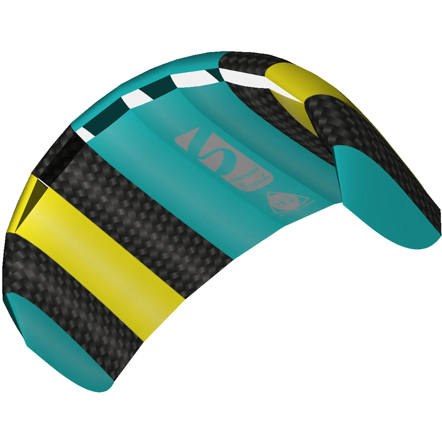 Hq Powerkites Unisex Blau Fertiger Drachen Symphony Beach Iii 1.3