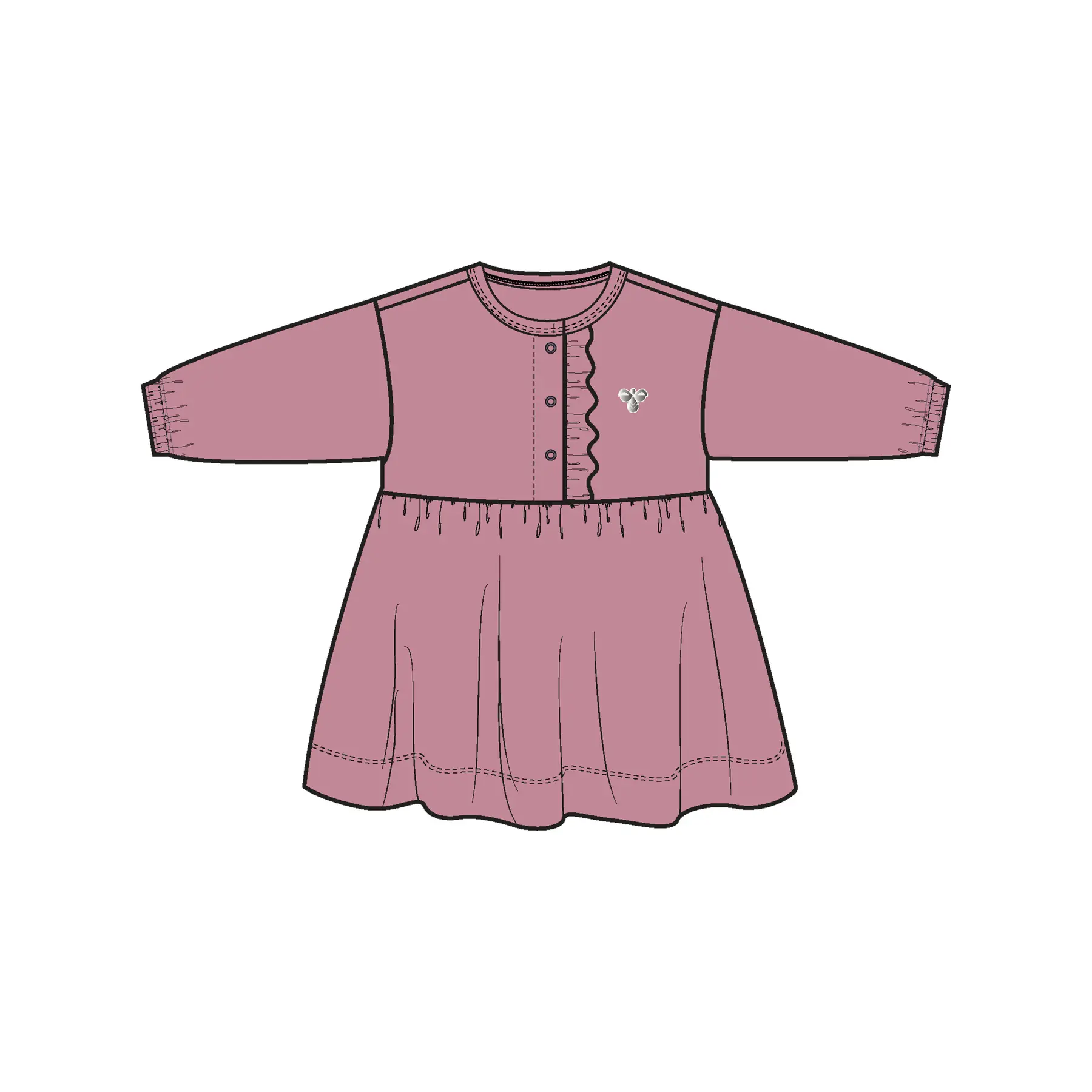 Robe courte fille Hummel Reg Placket Robe courte fille Hummel Reg Placket