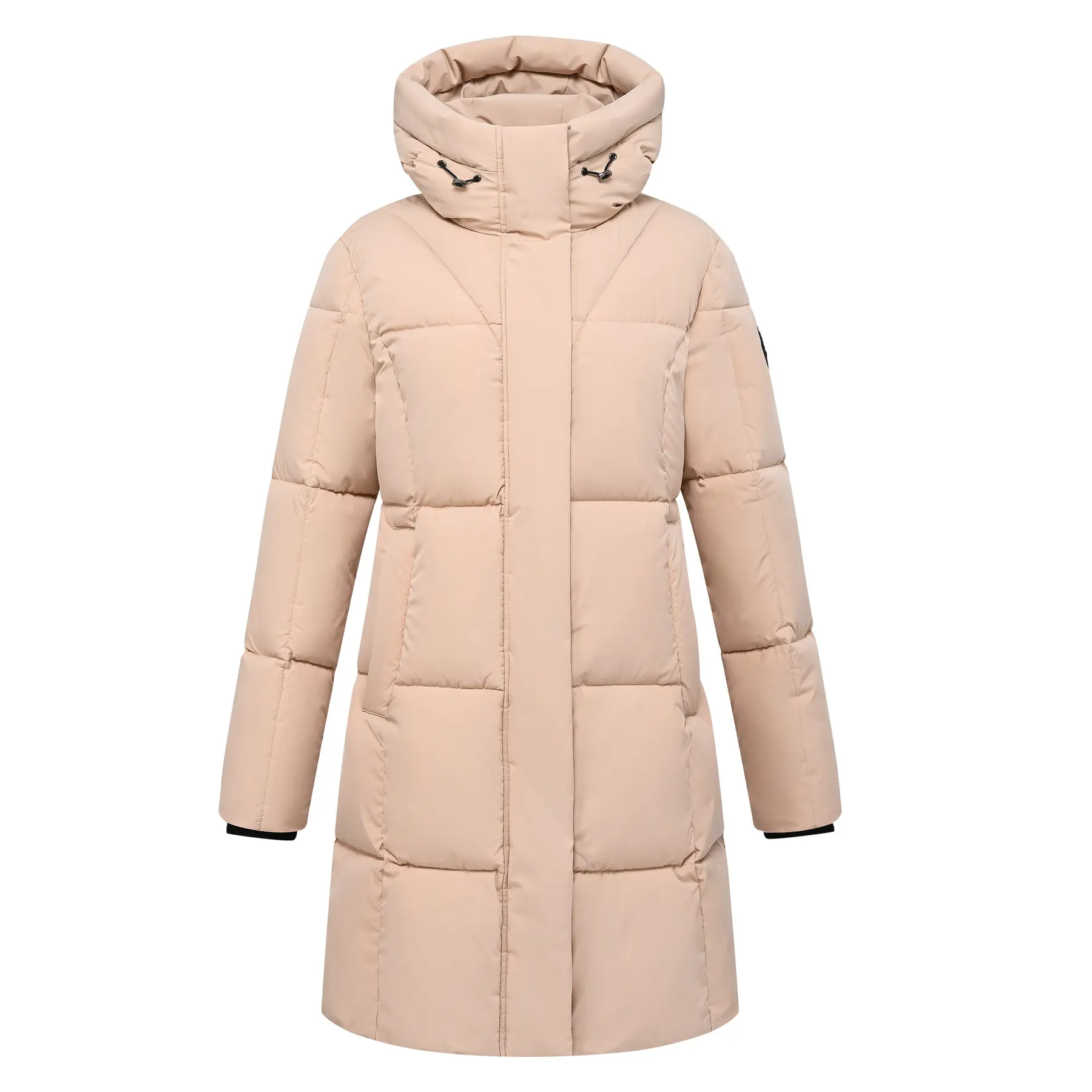 Hv Polo Damen Beige Lange Kapuzenjacke Fanny