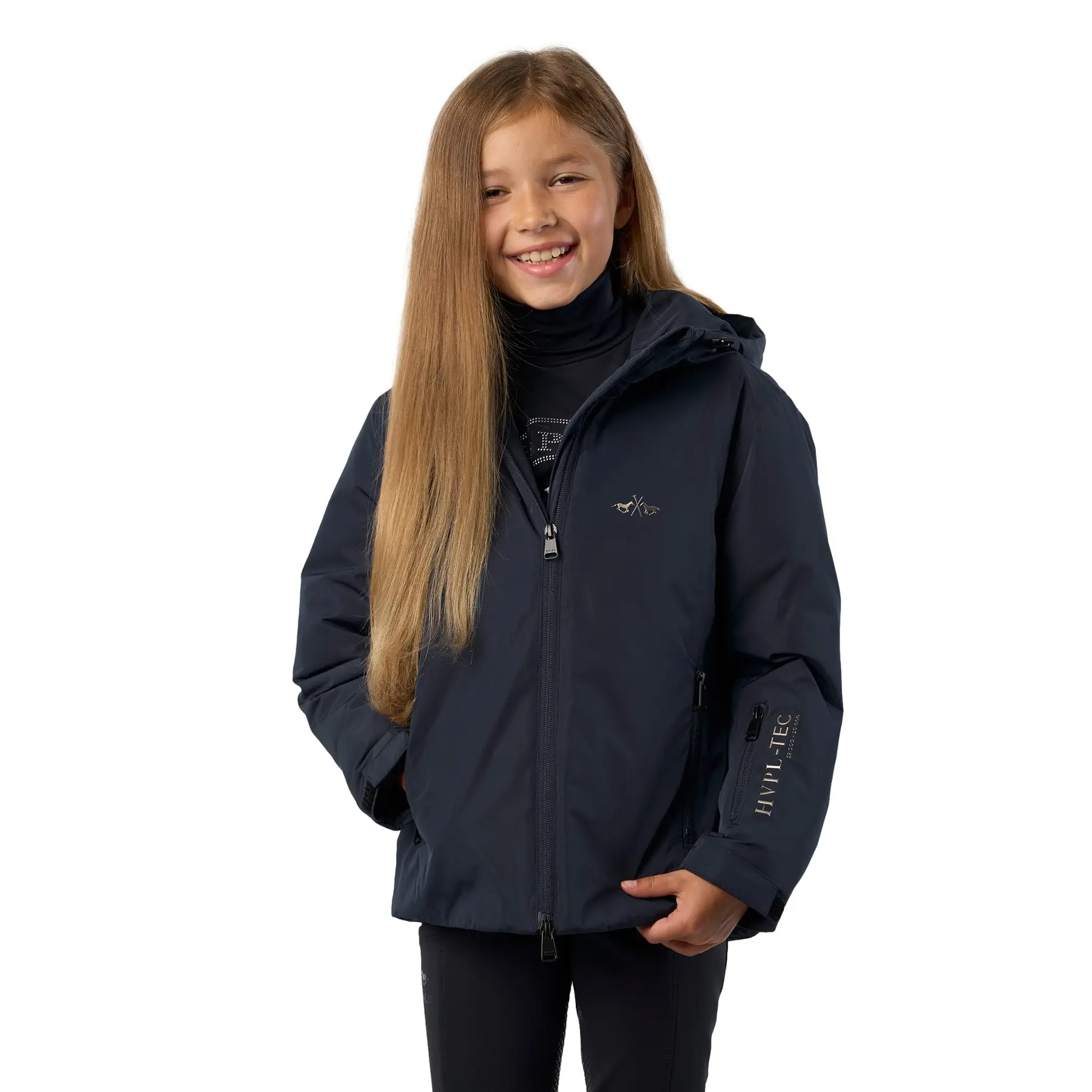 Veste imperméable équitation à capuche enfant HV Polo Donja