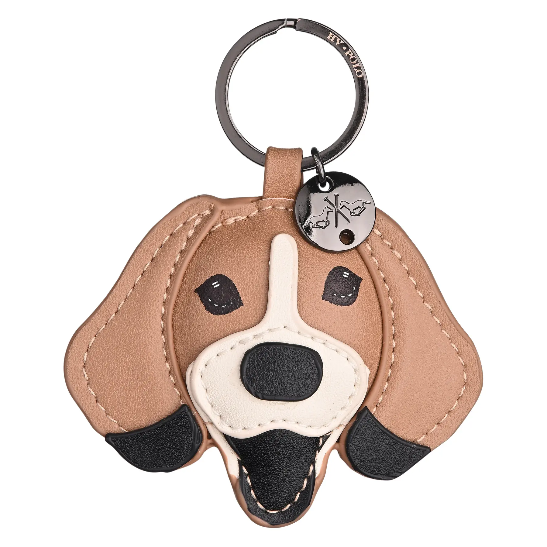 Hundekopf-Muster Leder Schlüsselanhänger HV Polo