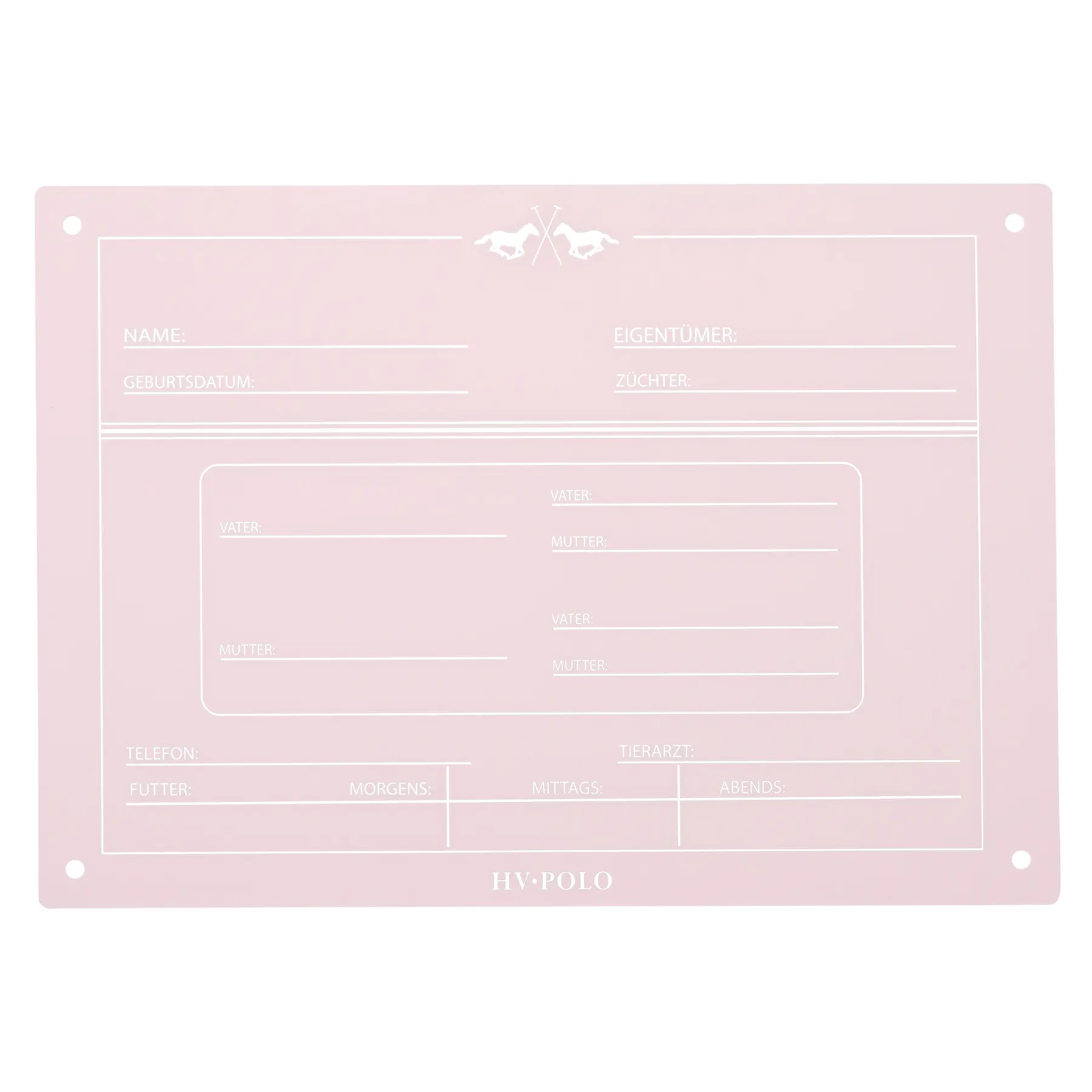 Stable Information Board HV Polo German HVPPolo