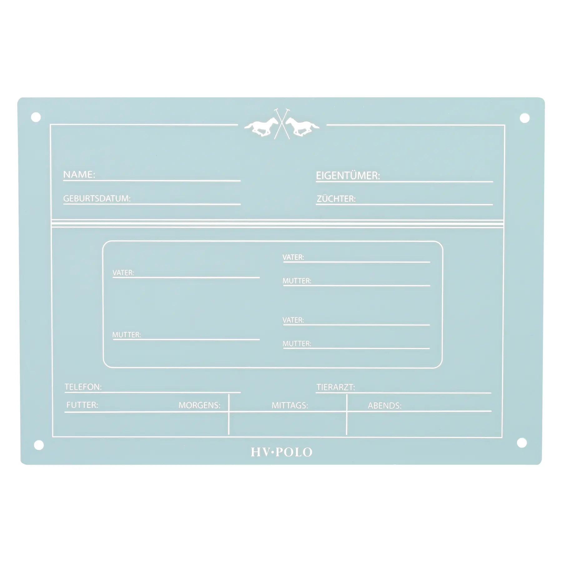 Panneau pour information d'écurie HV Polo German HVPPolo