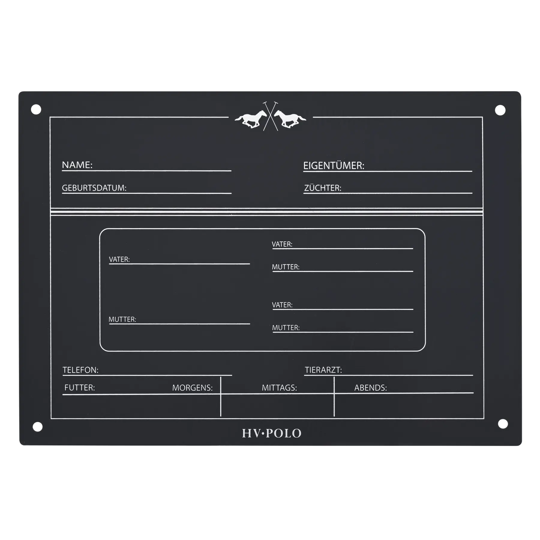 Stable Information Board HV Polo German HVPPolo